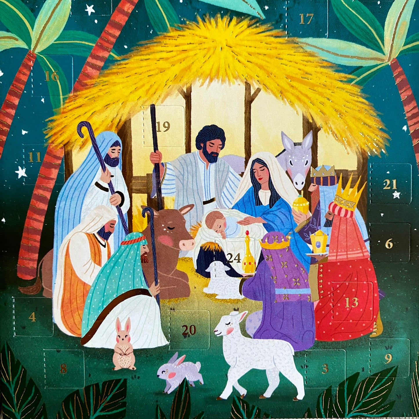 Away in a Manger (New Design) Mini Advent Calendar Card by Antoana Oreski ACC073