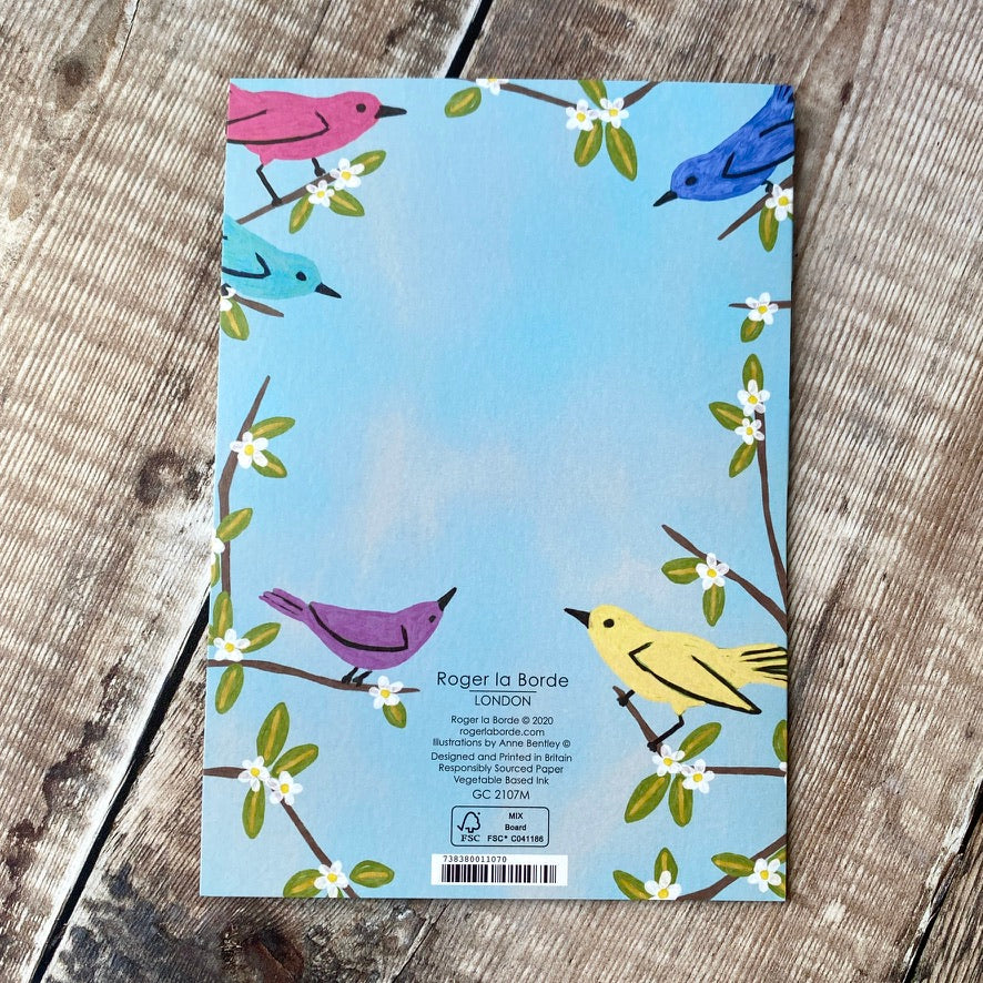 Birds and Blossom Mother's Day Lasercut Card by Anne Bentley GC2107M