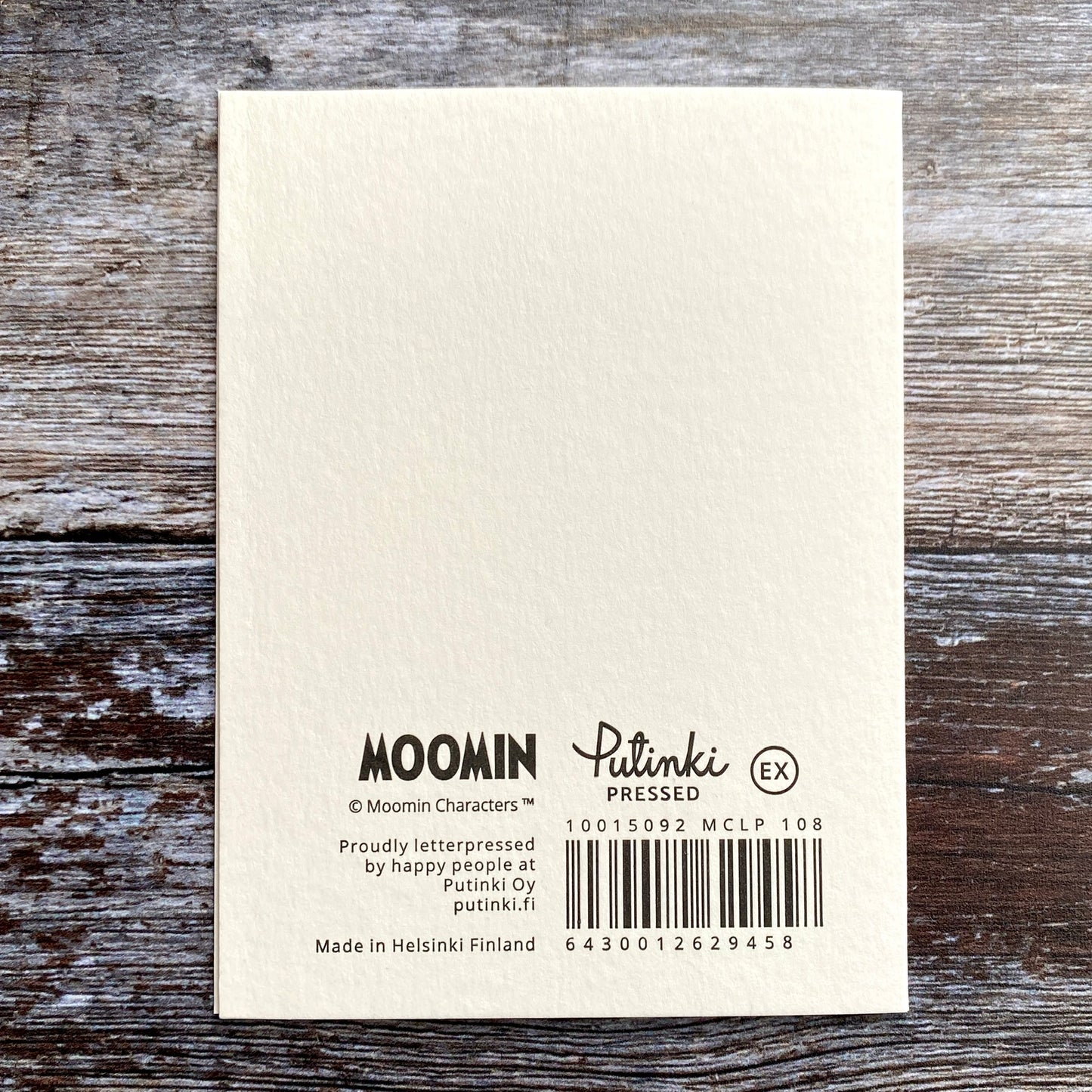 Birthday Cake Moomin Letterpress Card GLP083