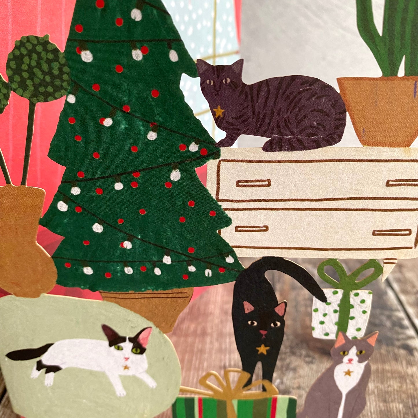 Cat Palais Lasercut Christmas Card by Anne Bentley GCX986