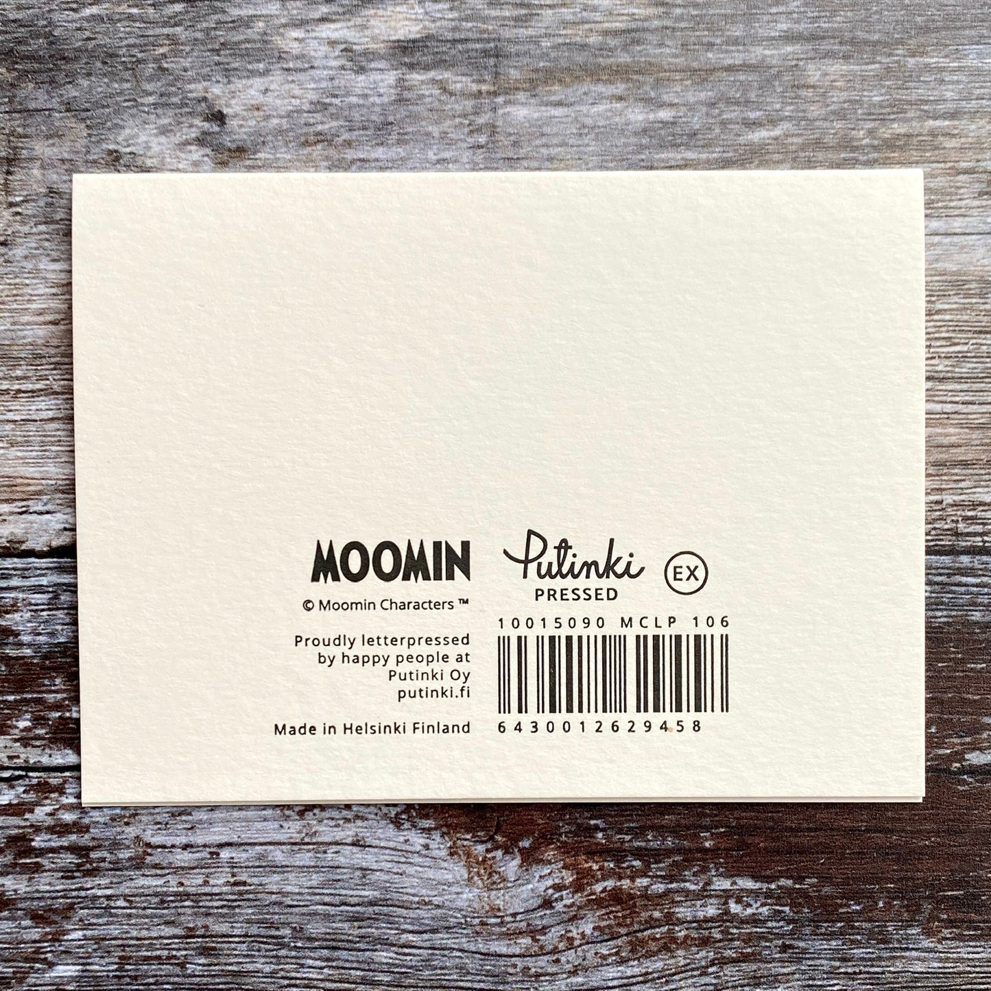 DIY Moomin Letterpress Card GLP084