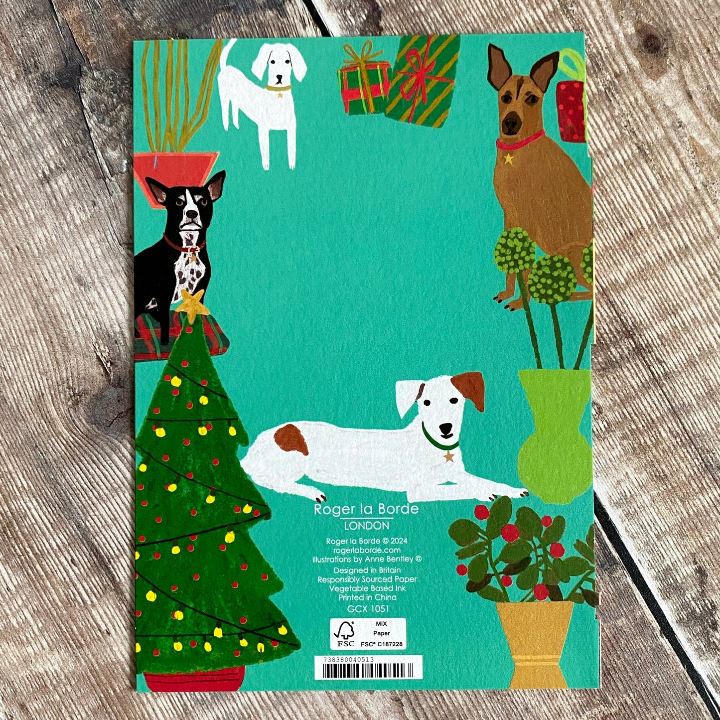Dogs Lasercut Christmas Card GCX1051