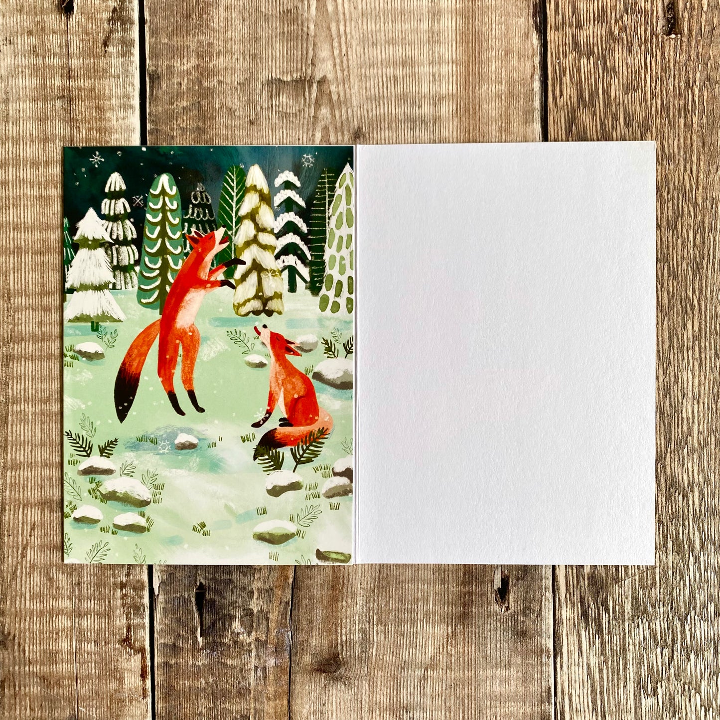 Lodestar Foxes Mini Advent Calendar Card by Katie Vernon ACC087