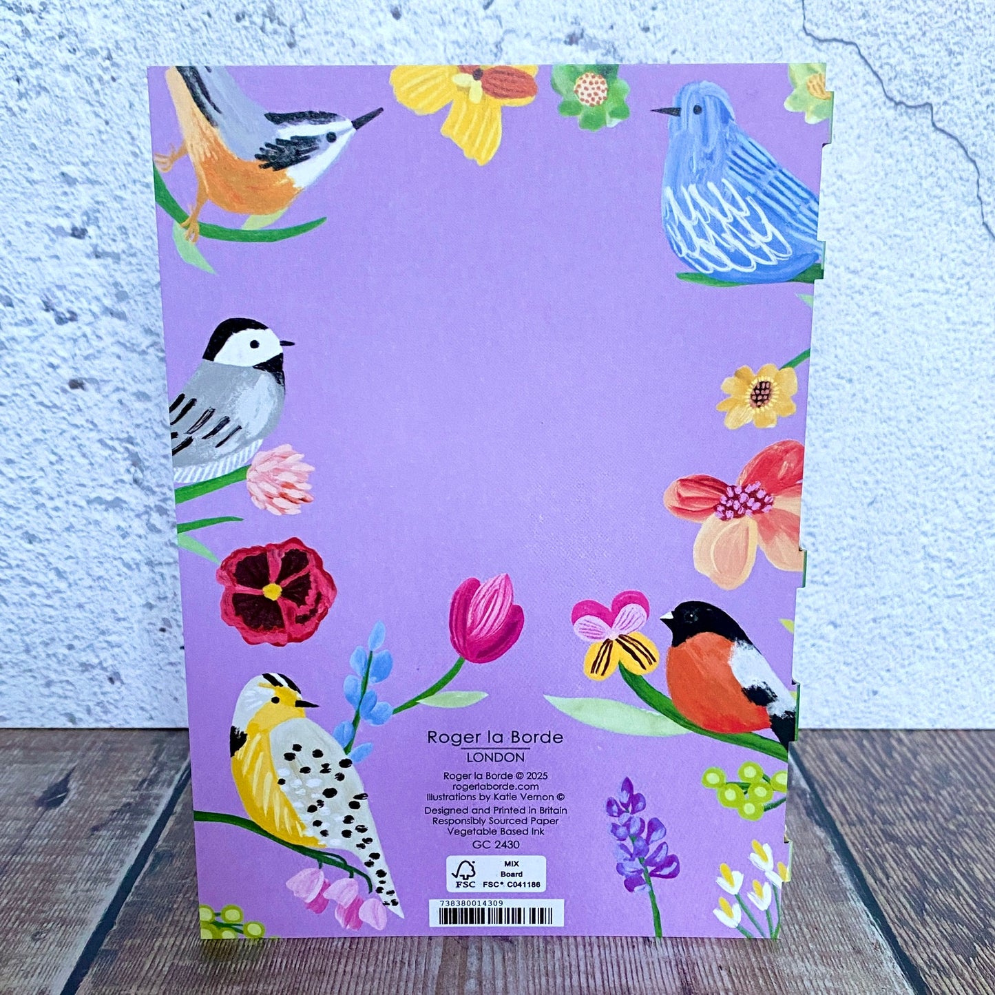 Lodestar Happy Birthday Birdhaven (Lilac) Lasercut Card by Katie Vernon GC2430