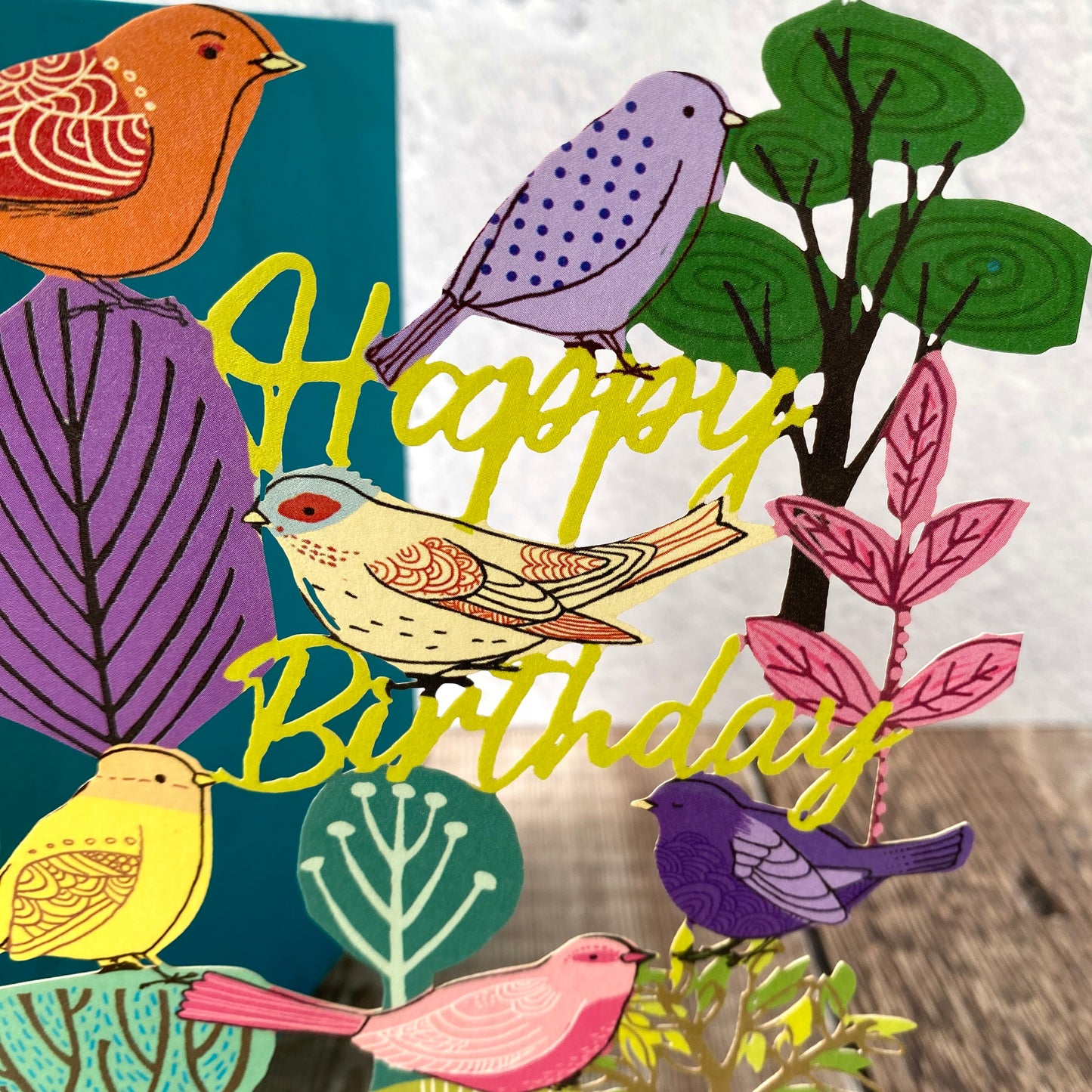 NEW Birds and Trees Lasercut Card GC2475