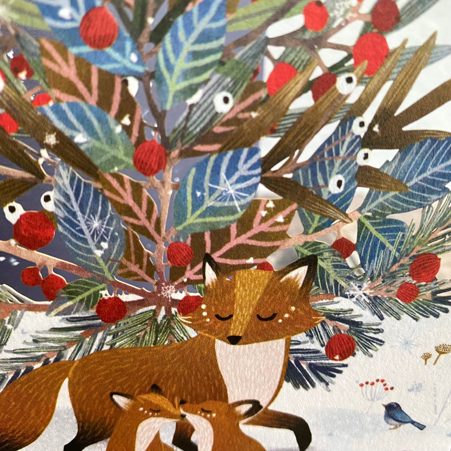 Paw Prints Lasercut Christmas Card by Antoana Oreski GCX1031