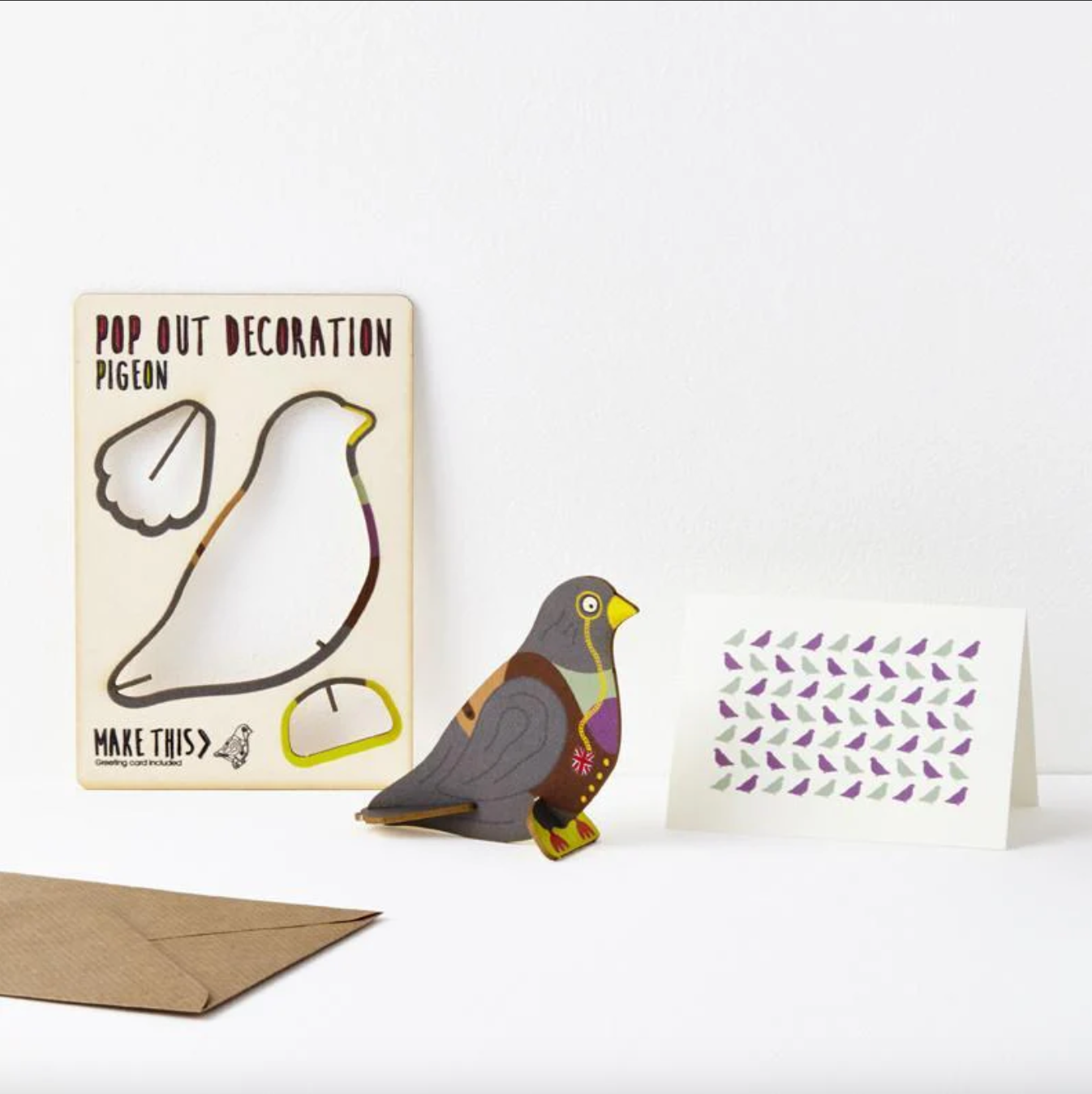 Pigeon Pop Out Decoration and Card