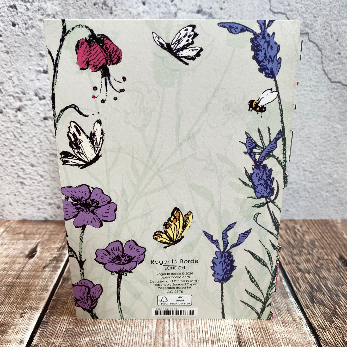 Albion Woodland Flowers and Butterfly Thank you Lasercut Card GC2376