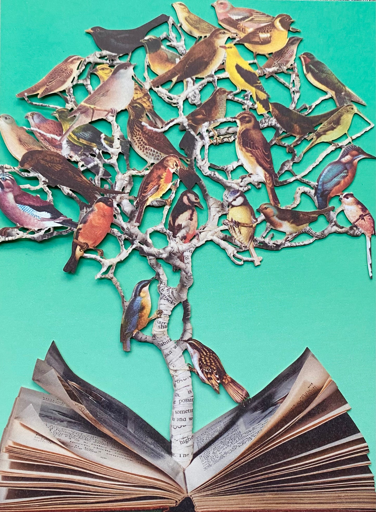 Bird Tree - Scissors Paper Tree Lasercut Card GC2092