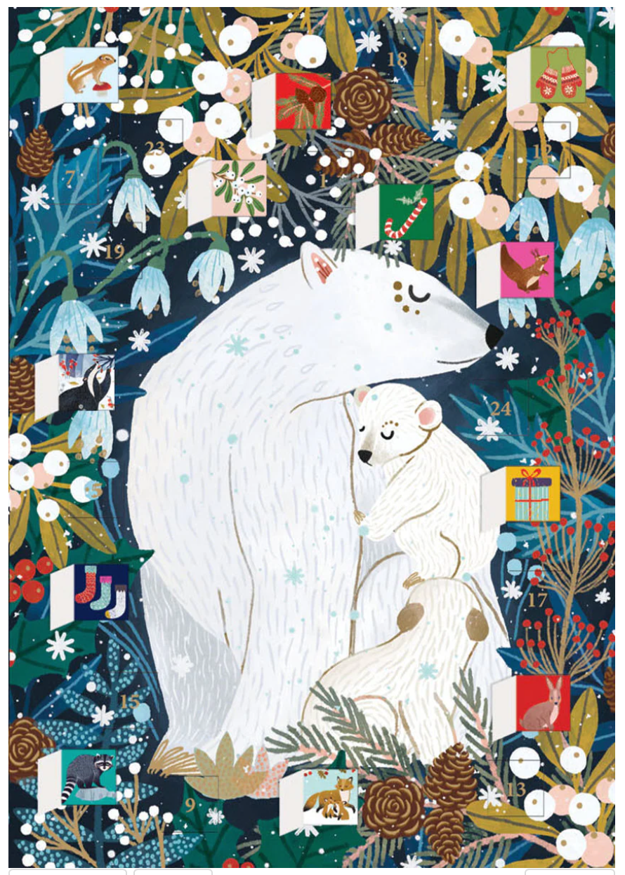 Polar Bear Mini Advent Calendar Card by Antoana Oreski ACC098