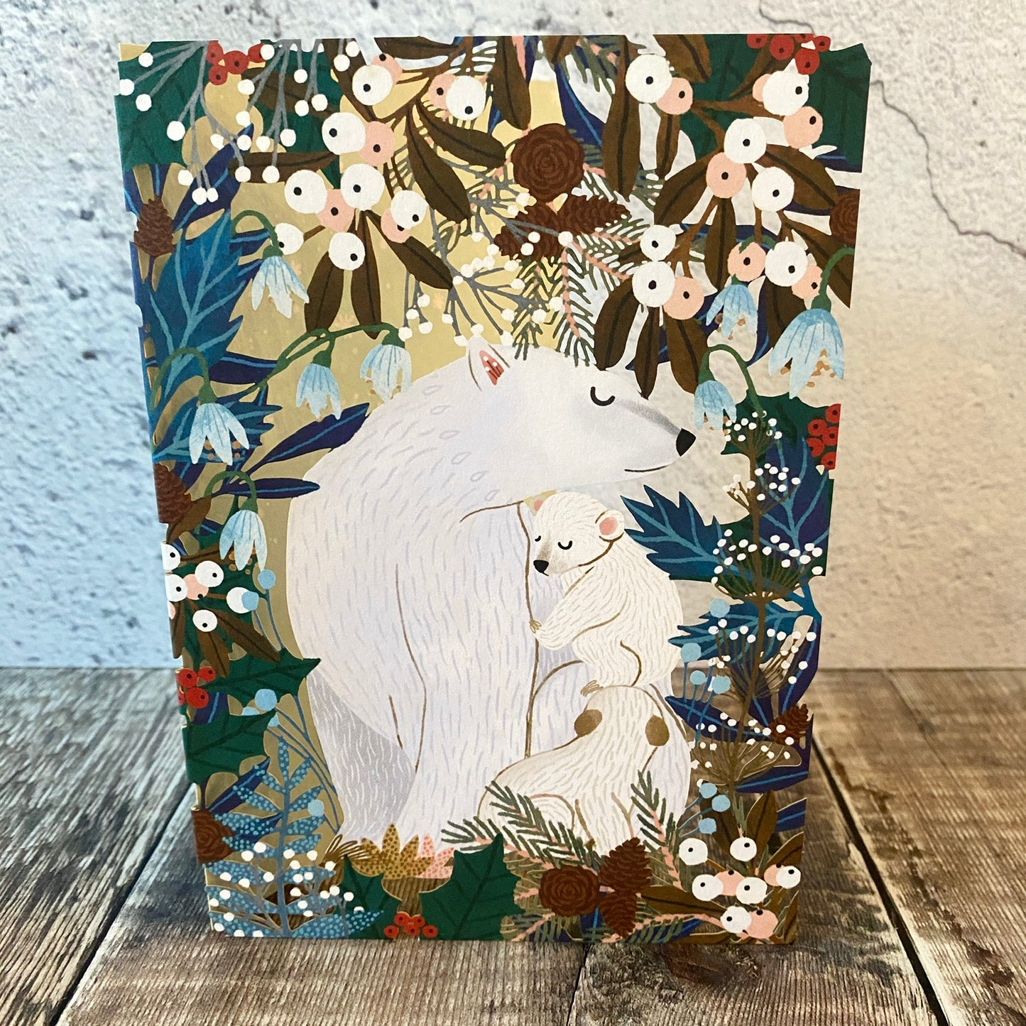 Polar Bear Wild Wood Hideaway Lasercut Christmas Card by Antoana Oreski GX1010