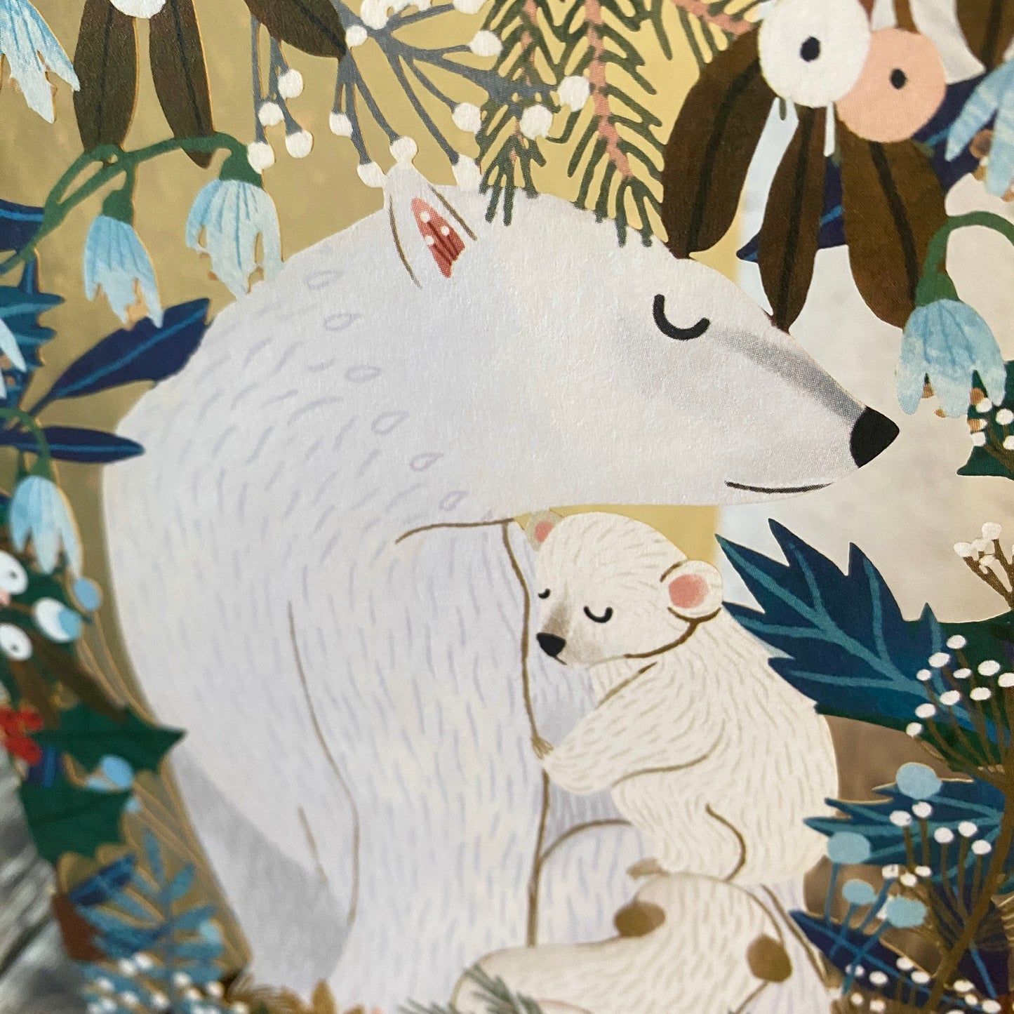 Polar Bear Wild Wood Hideaway Lasercut Christmas Card by Antoana Oreski GX1010