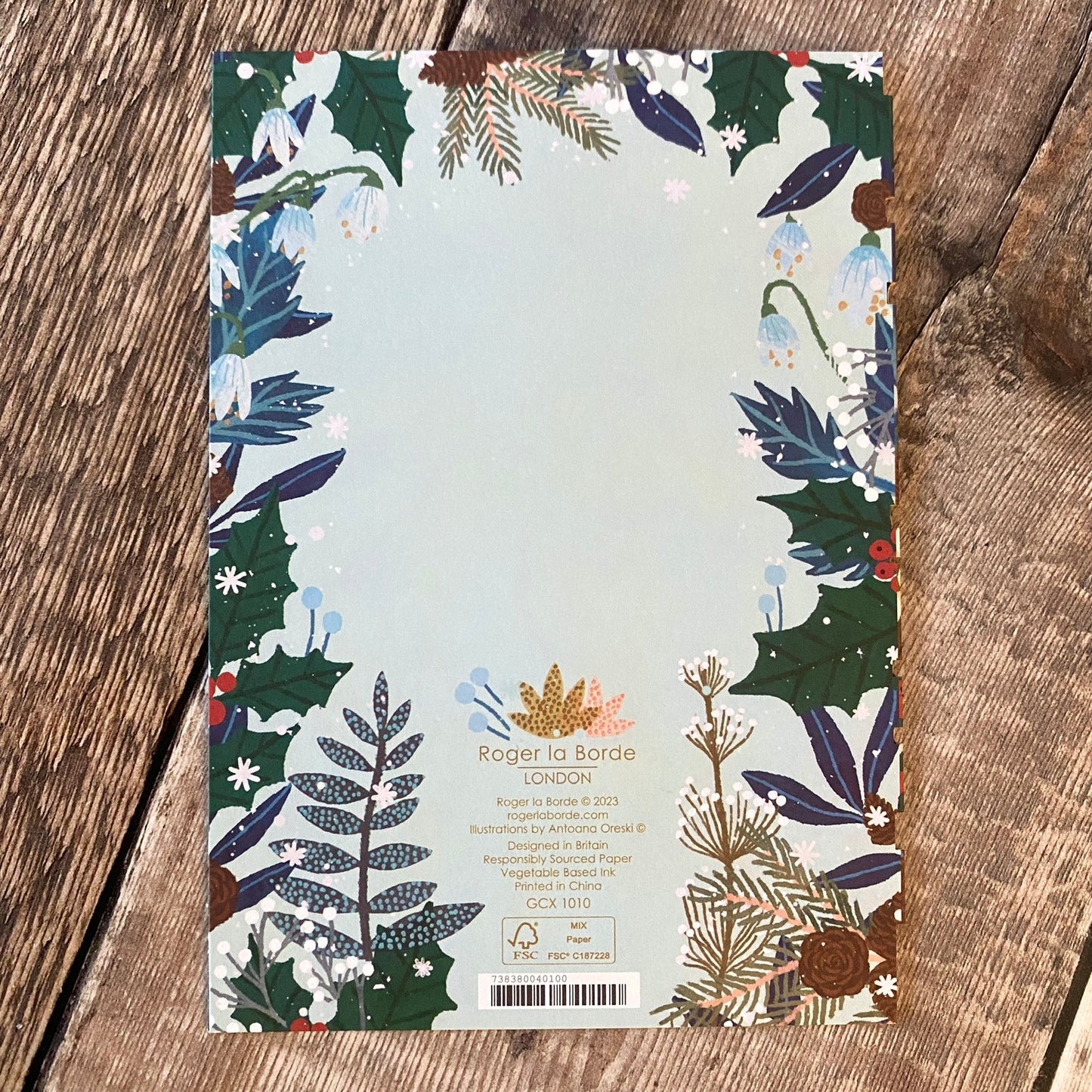 Polar Bear Wild Wood Hideaway Lasercut Christmas Card by Antoana Oreski GX1010