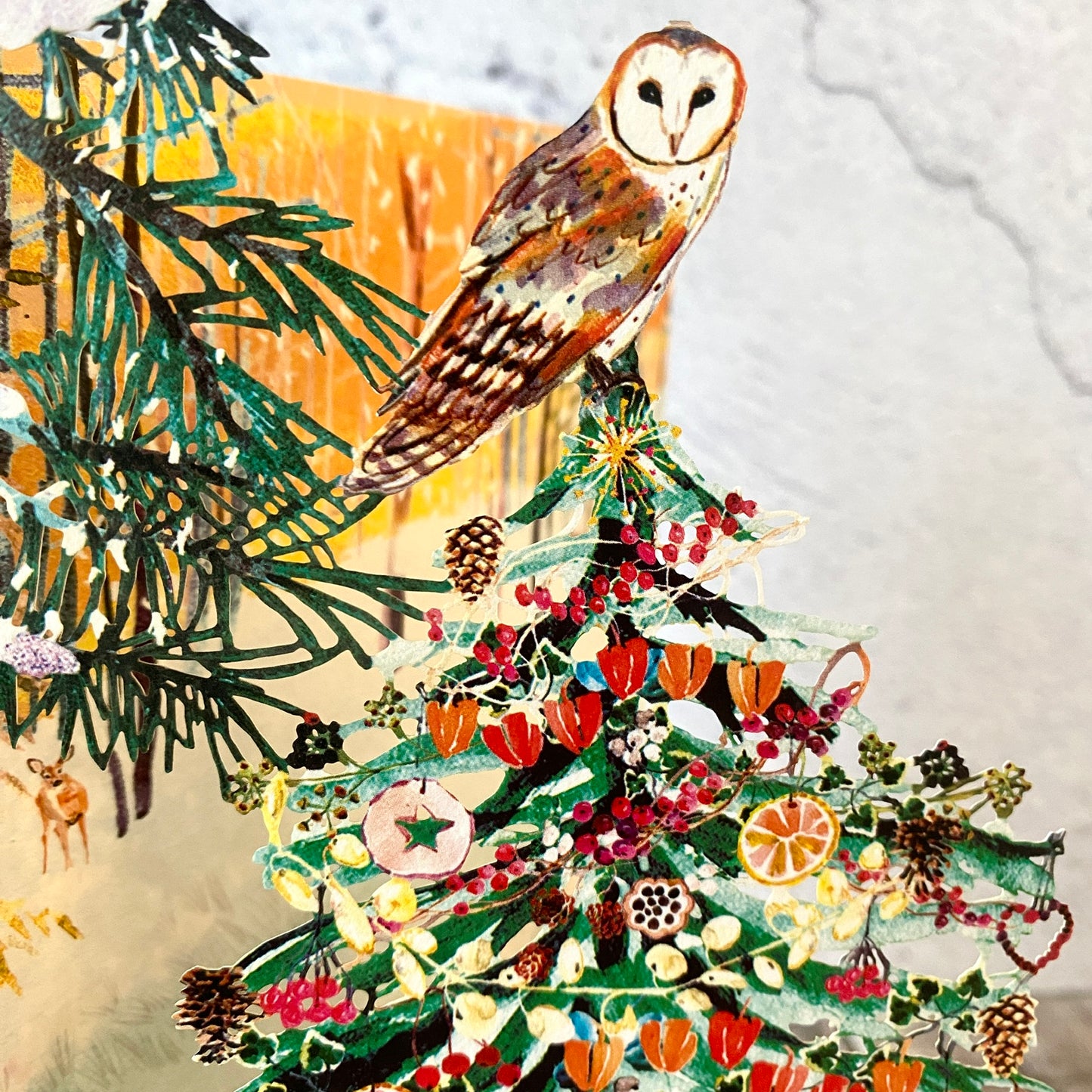 Wild Winters Song - Owl Lasercut Christmas Card by Fay Ford GCX1054