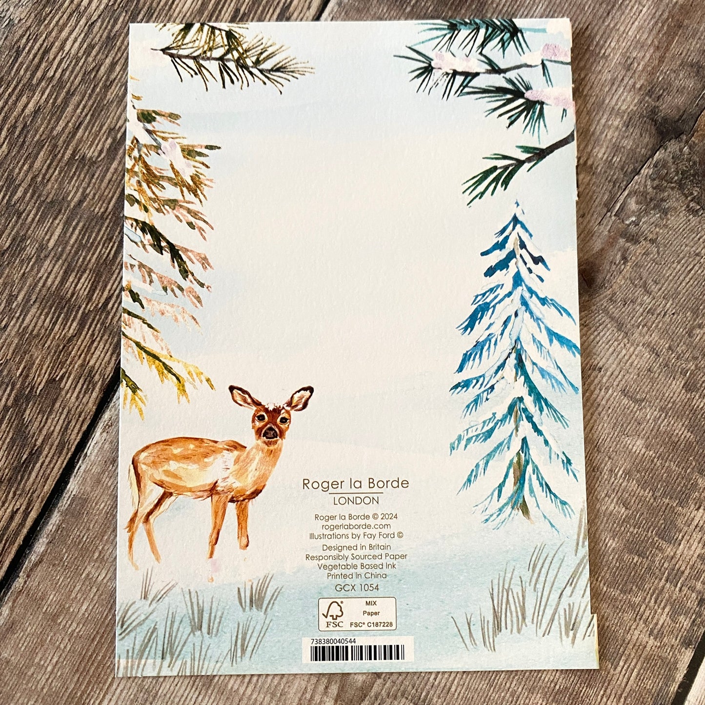 Wild Winters Song - Owl Lasercut Christmas Card by Fay Ford GCX1054