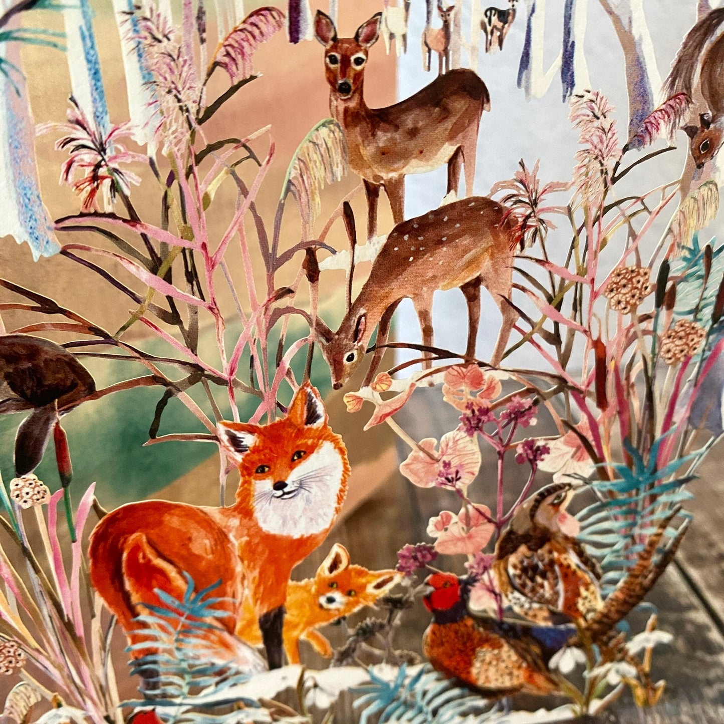 Wild Winters Song - Woodland Animals Lasercut Christmas Card by Fay Ford GX1053