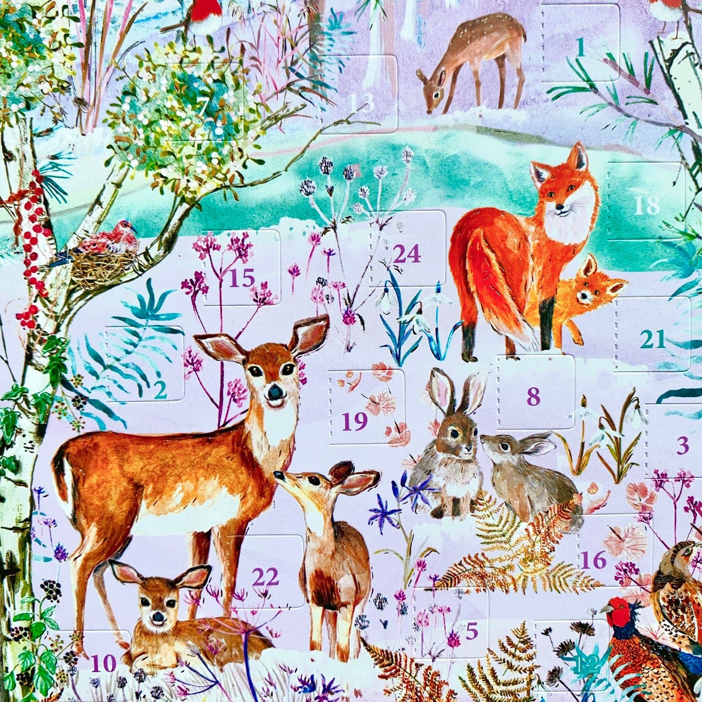 Wild Winters Song Woodland Animals Mini Advent Calendar Card ACC106