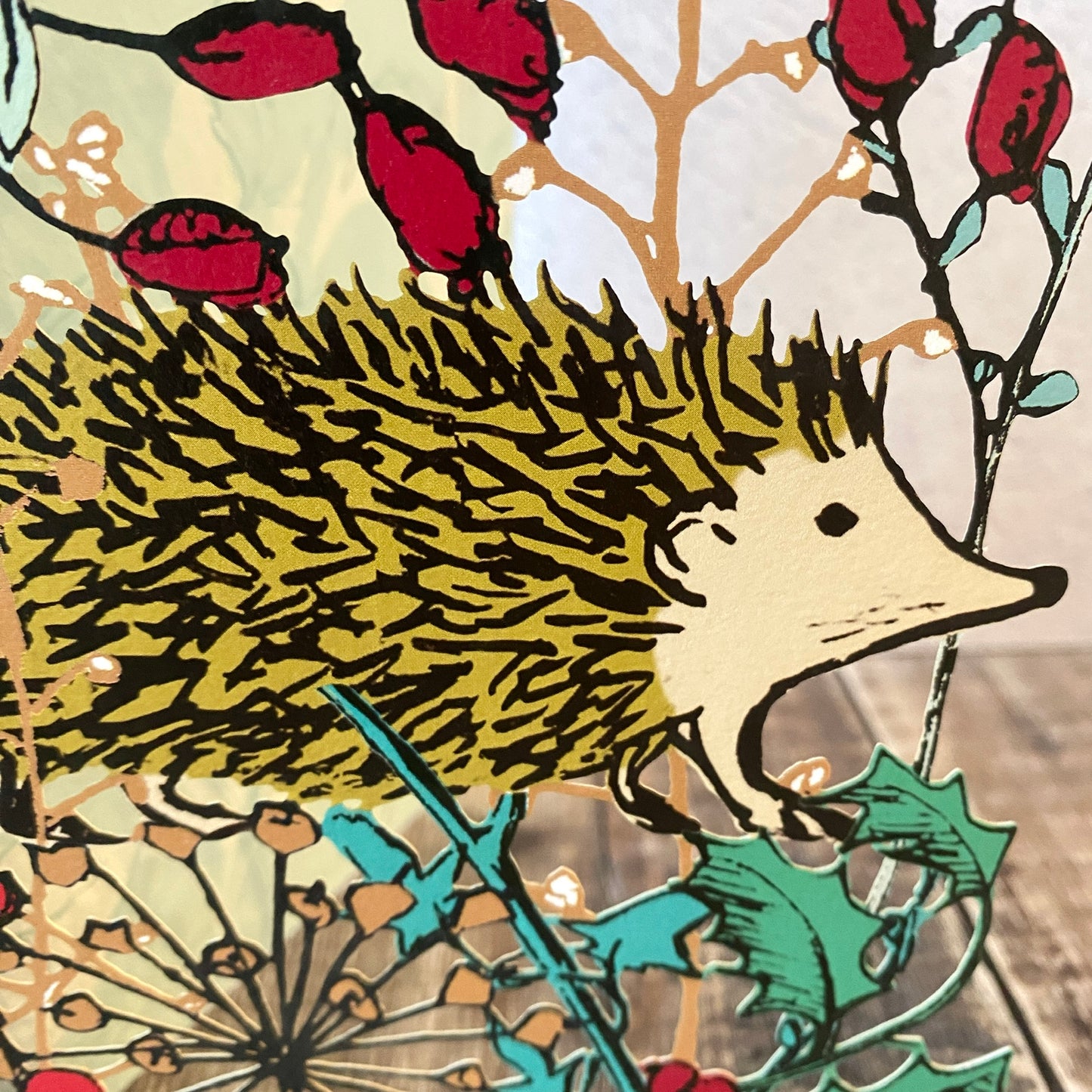 Winters Tale Hedgehog Lasercut Christmas Card GCX1049