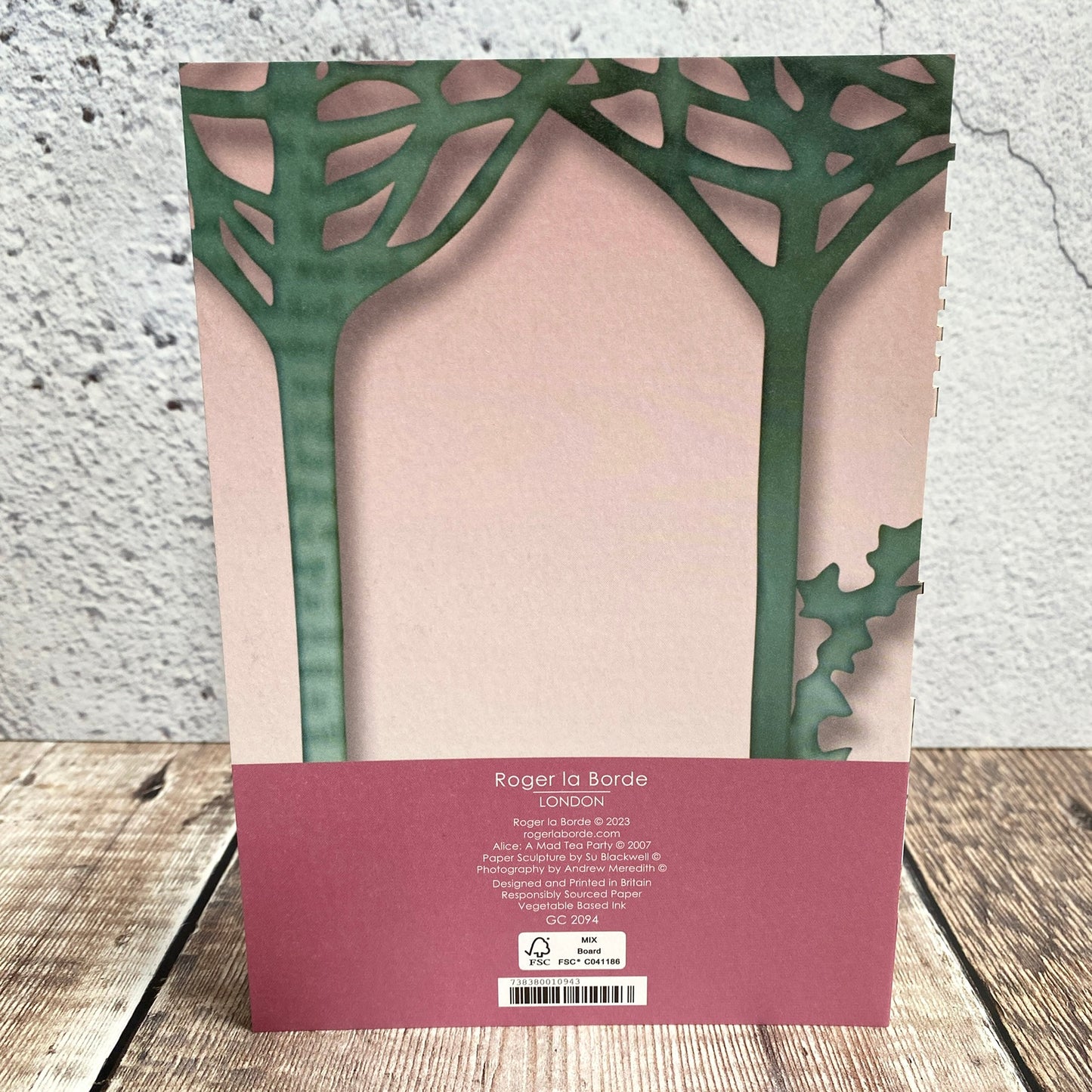 Alice: A Mad Tea Party - Scissors Paper Tree Lasercut Card, Su Blackwell GC2094