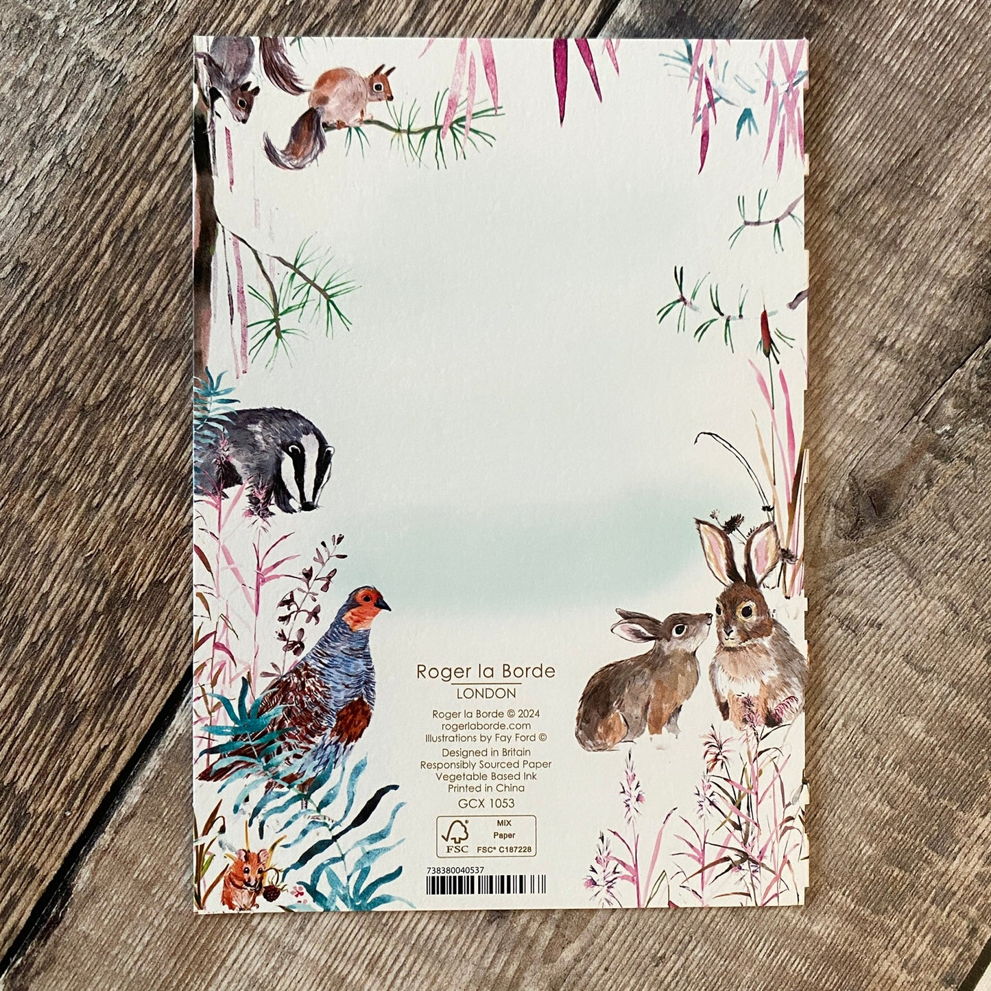 Wild Winters Song - Woodland Animals Lasercut Christmas Card by Fay Ford GX1053