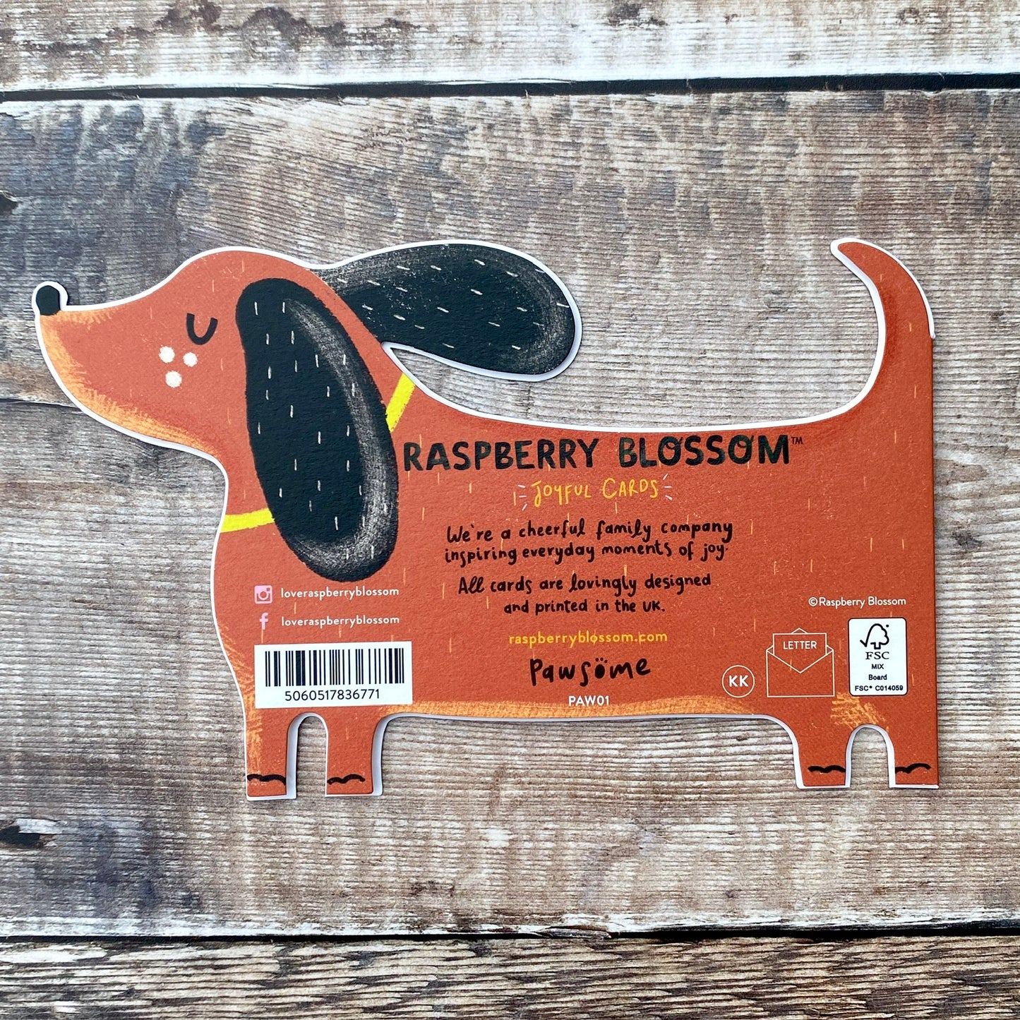 Die Cut Sausage Dog, Pawsome PAW01