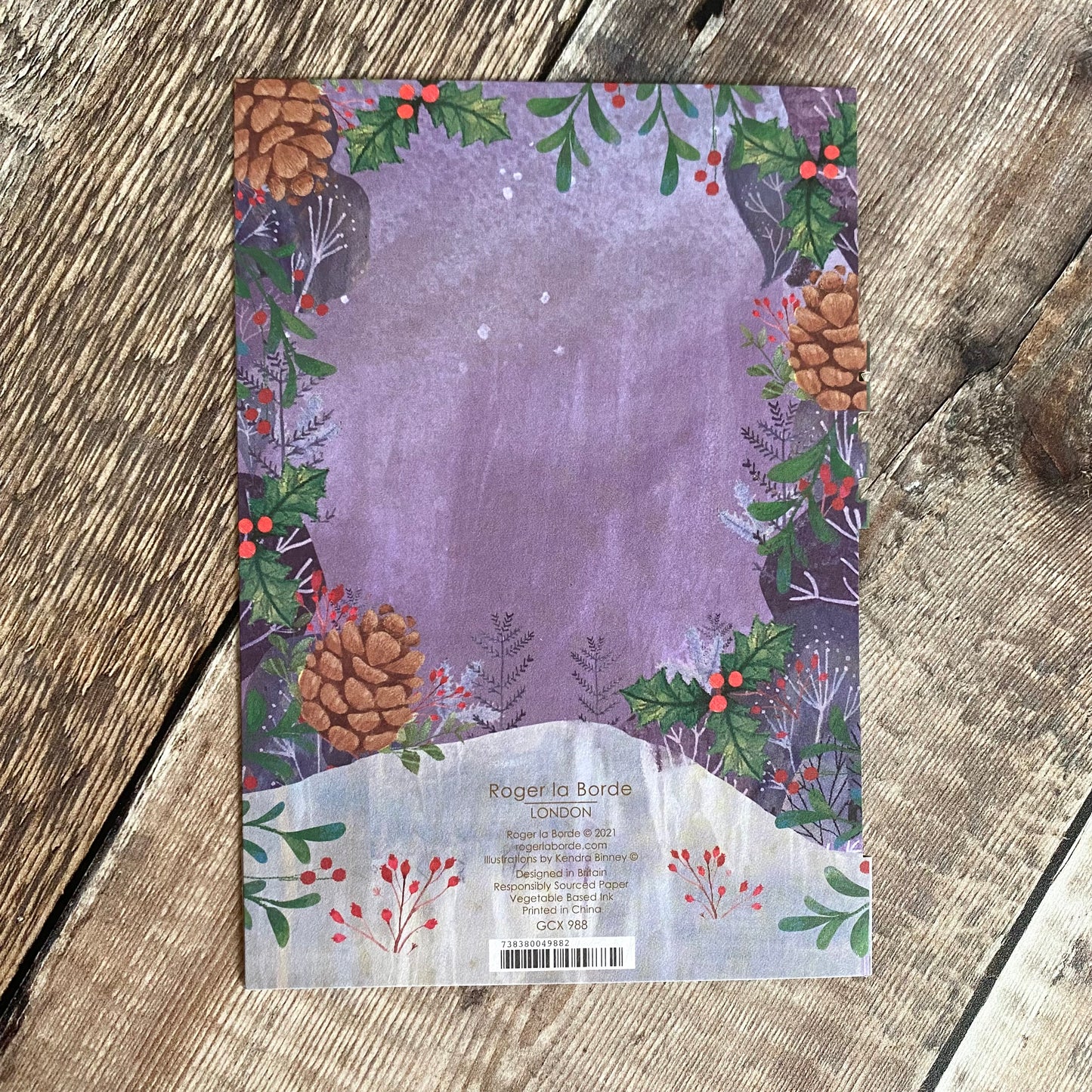 Silver Stag Lasercut Christmas Card by Kendra Binney GCX988