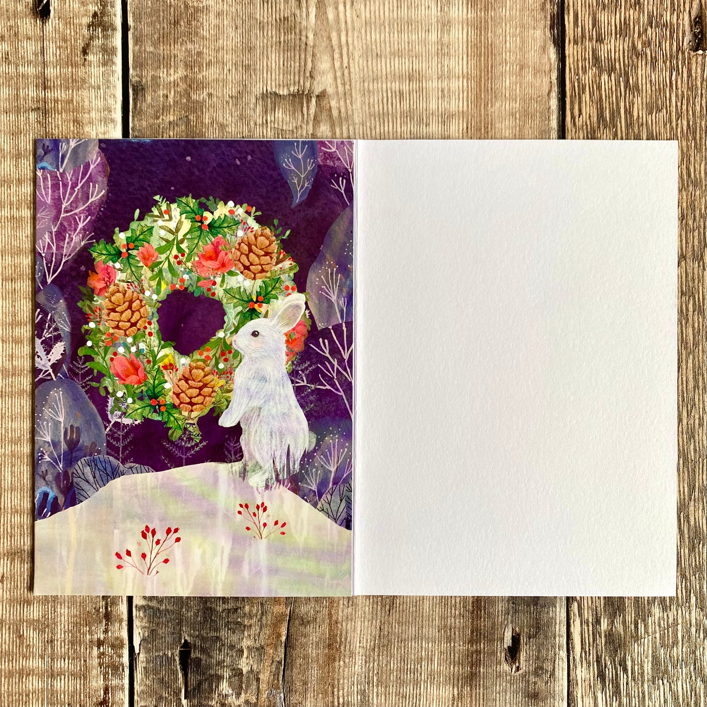 Silver Stag Mini Advent Calendar Card by Kendra Binney ACC092