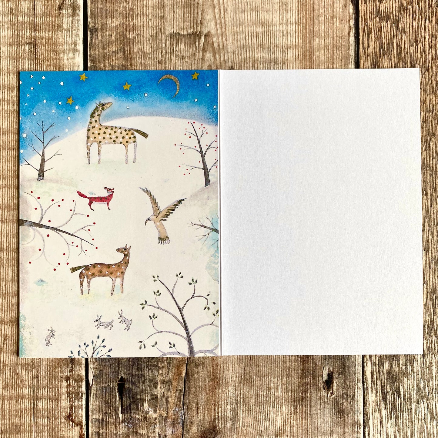 Treehouse (Blue) Mini Advent Calendar Card by Jane Ray ACC084