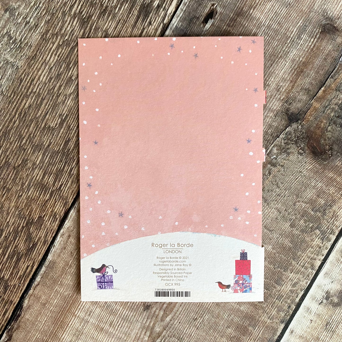 Treehouse (Peach) Lasercut Christmas Card by Jane Ray GCX995