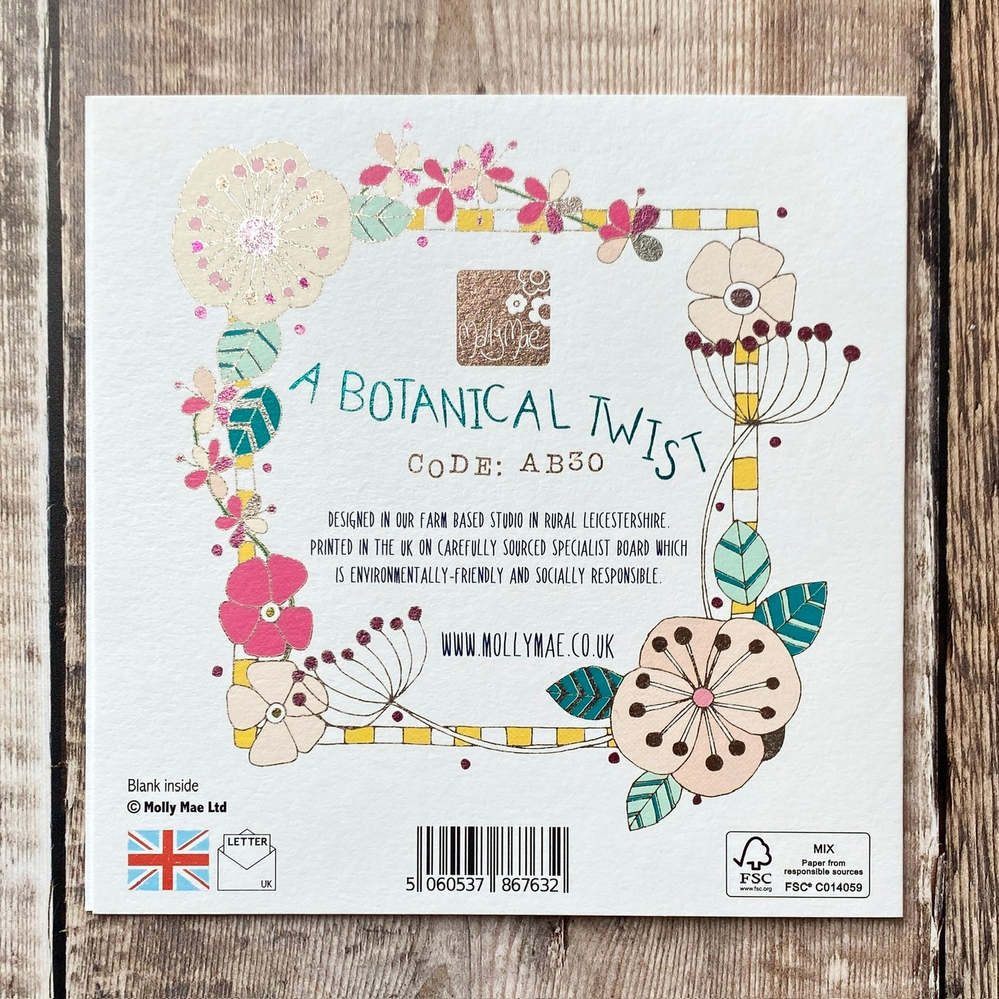With Lots of Love Mum, A Botanical Twist (AB30)
