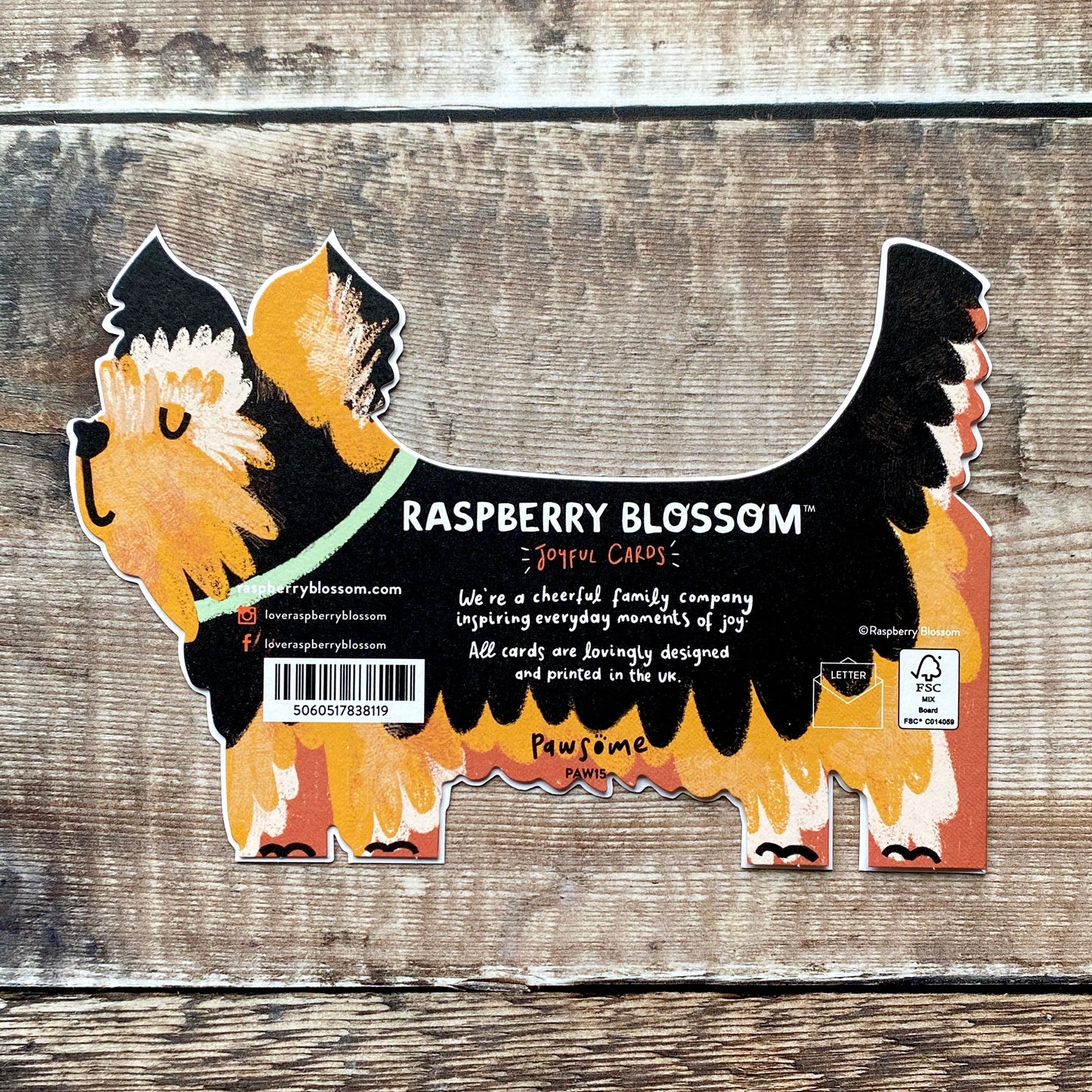 Die Cut Yorkshire Terrier Dog, Pawsome PAW15