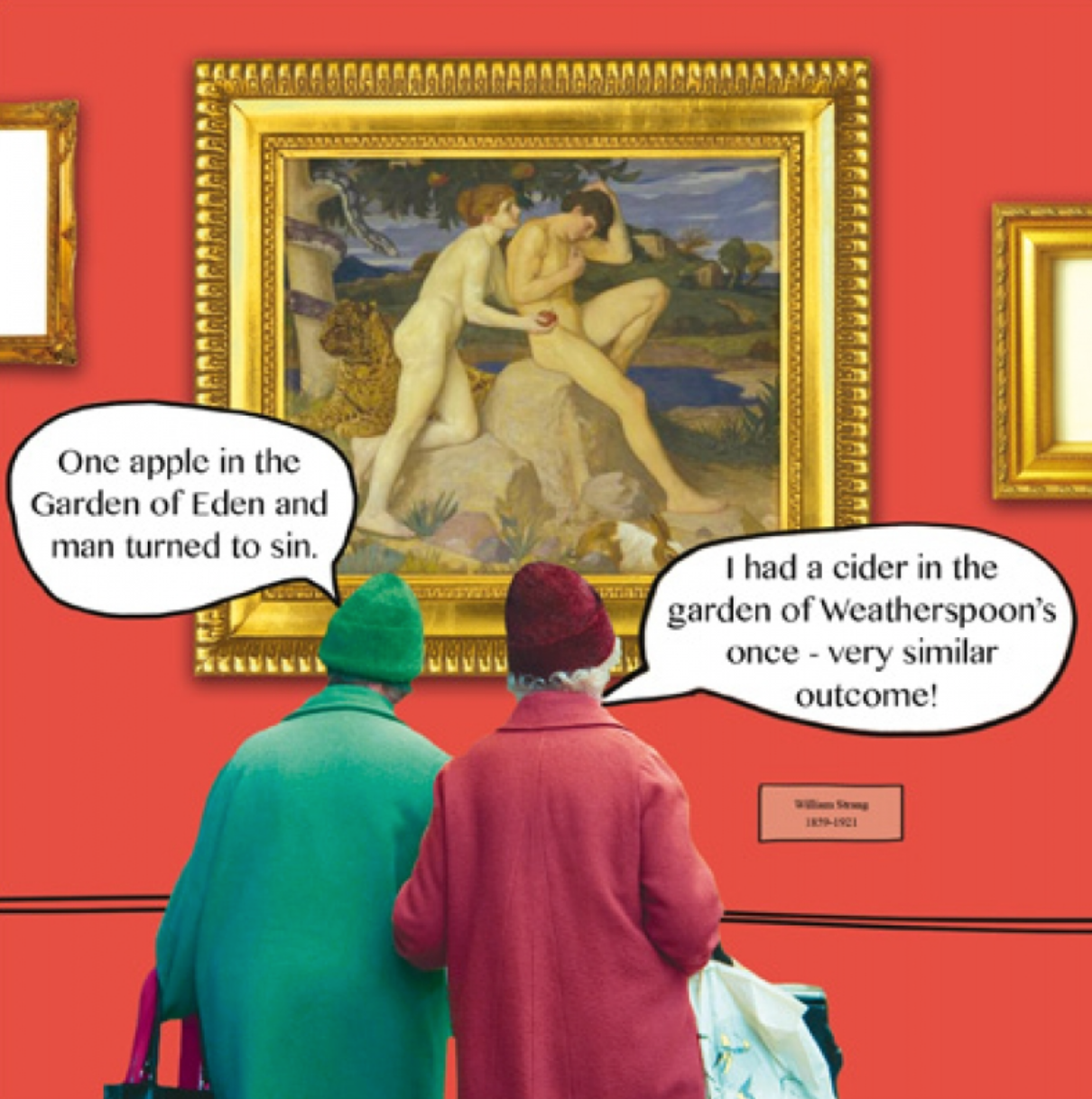 Adam and Eve (The Temptation by William Strang) Irene and Gladys 066435