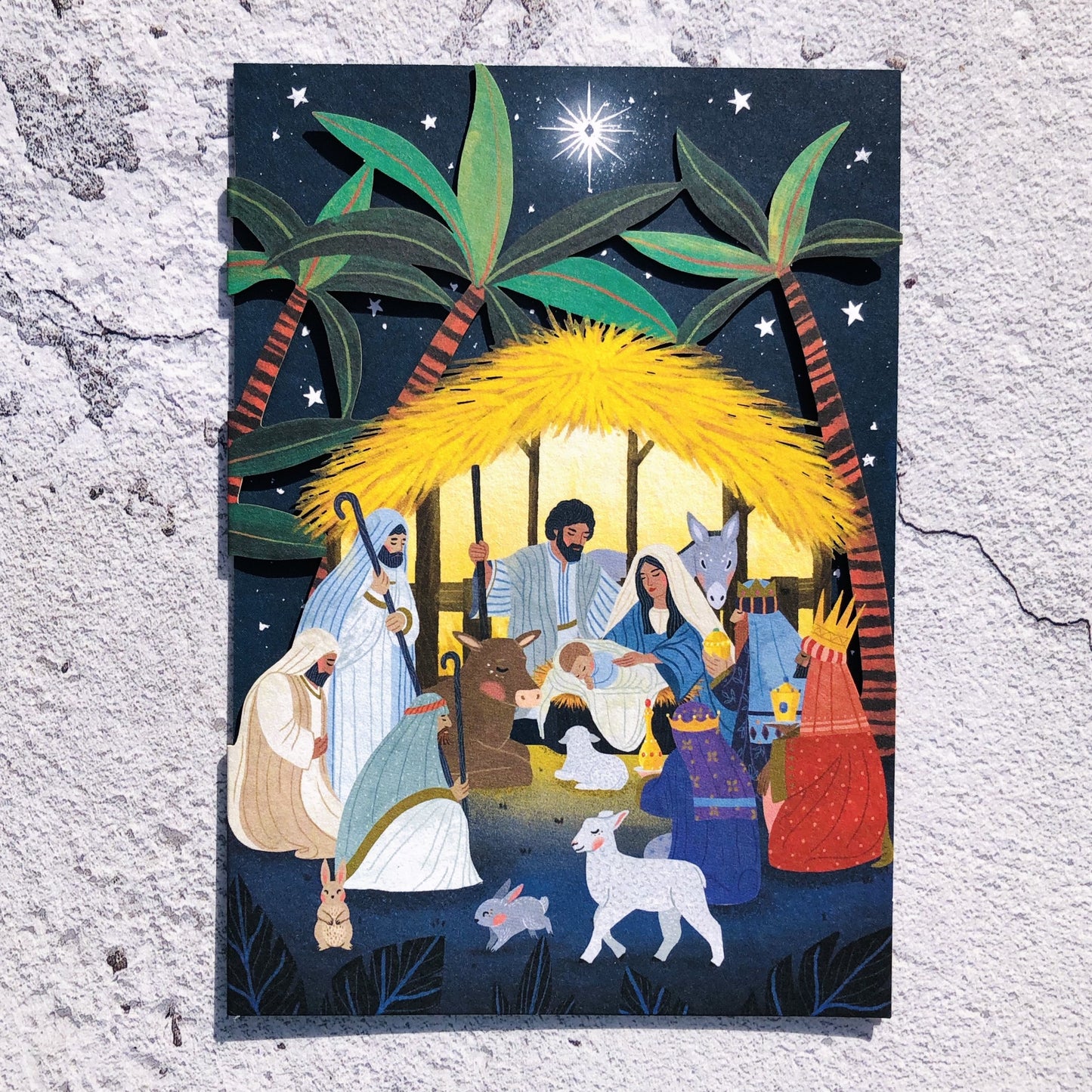 Away in a Manger Lasercut Christmas Card by Antoana Oreski GCX954