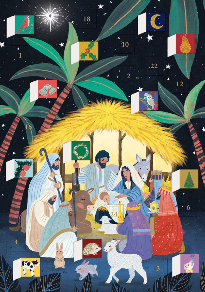 Away in a Manger Mini Advent Calendar Card by Antoana Oreski ACC073