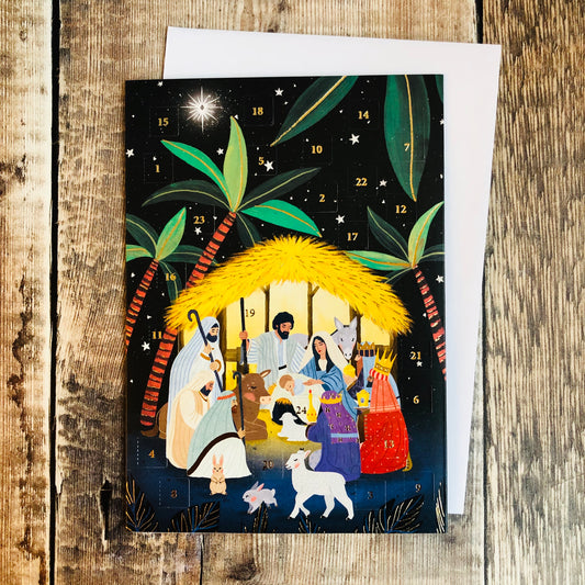 Away in a Manger Mini Advent Calendar Card by Antoana Oreski ACC073