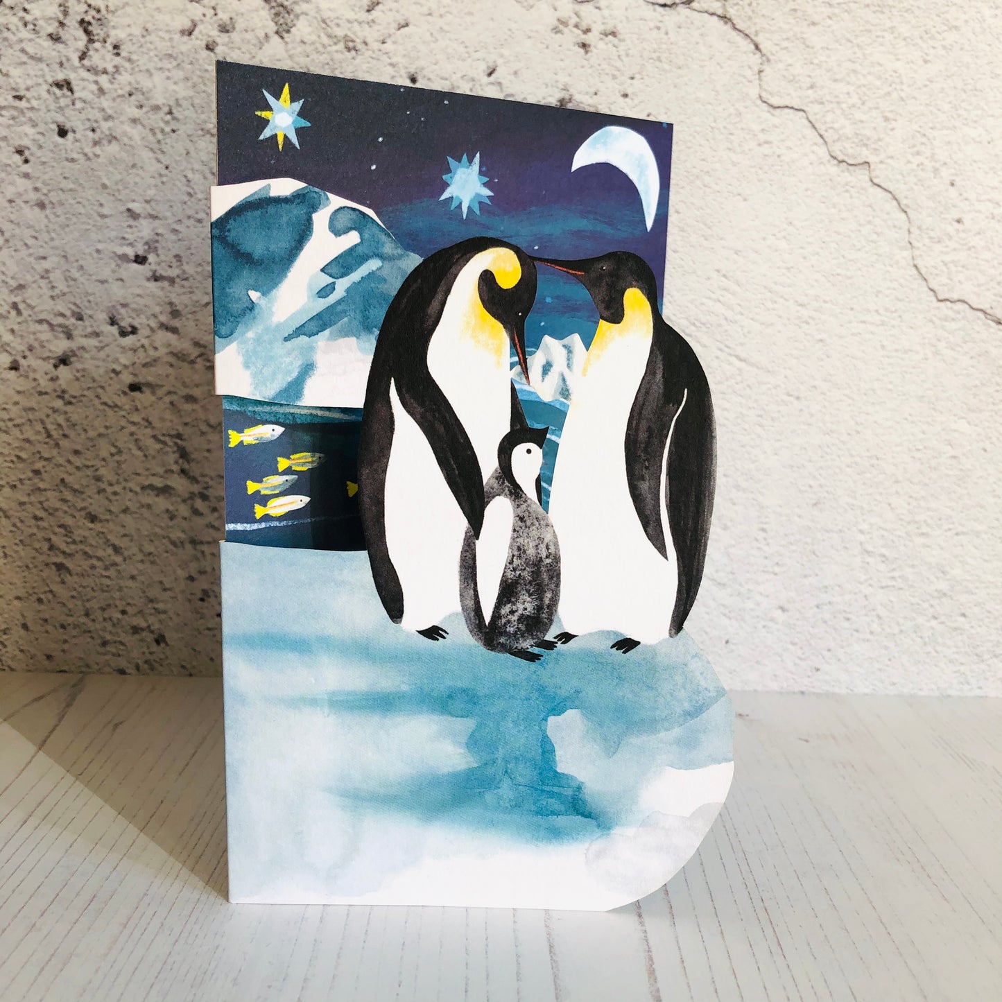 Christmas Penguins Lasercut Christmas Card by Katie Vernon GCX961