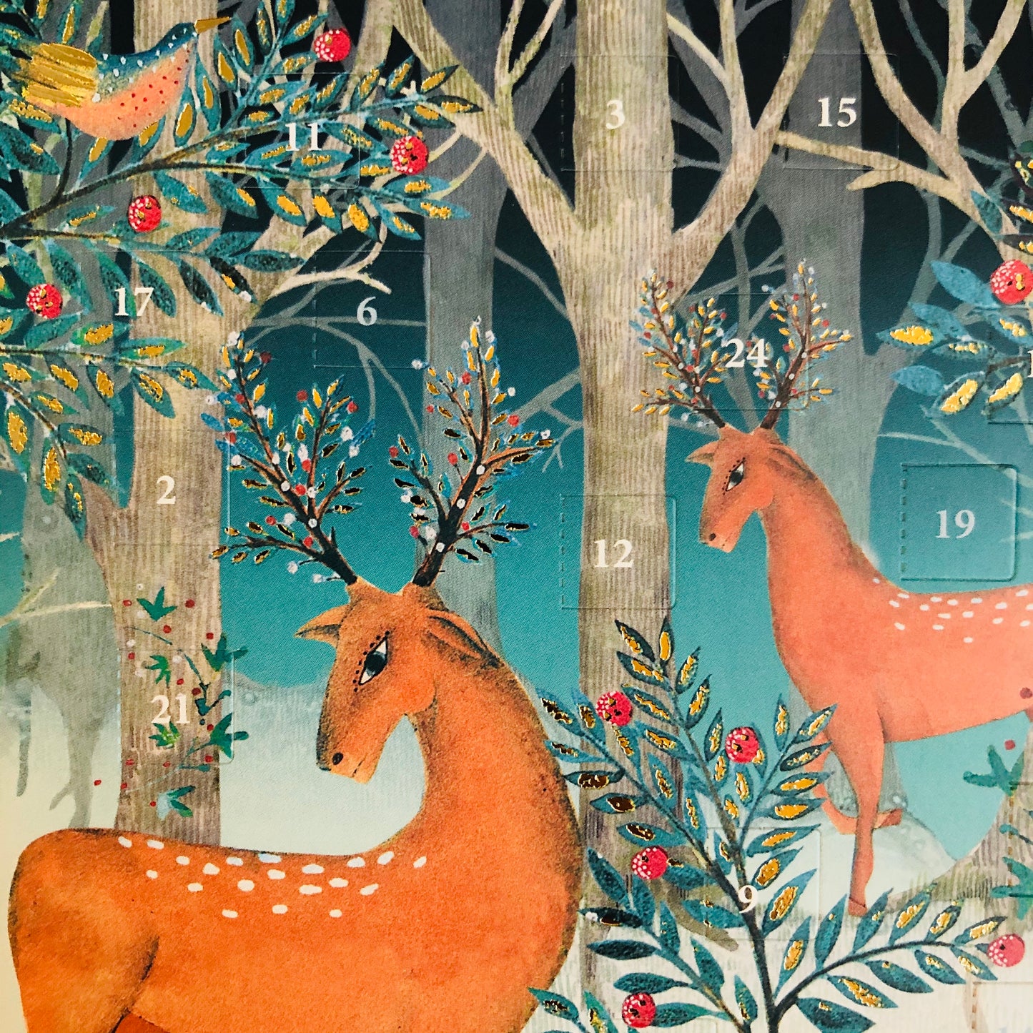 Magnificent Deer Mini Advent Calendar Card by Jane Ray ACC064