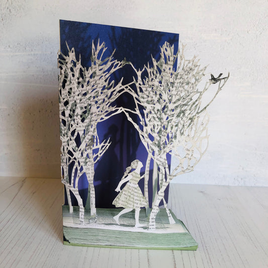 Girl in the Wood - Scissors Paper Tree Lasercut Card, Su Blackwell GC2096