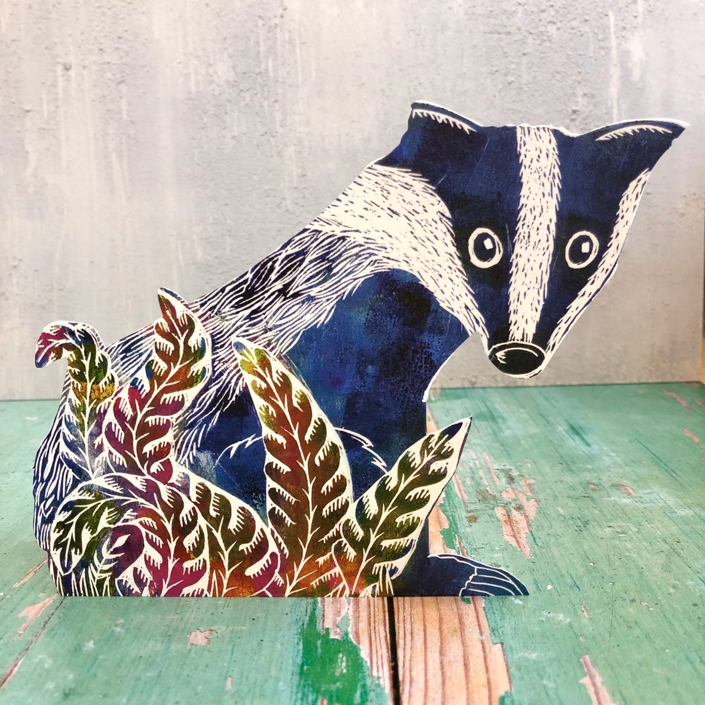 3D Badger by Printmaker Judy Lumley