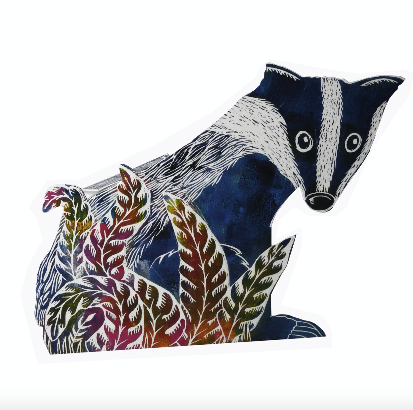 3D Badger by Printmaker Judy Lumley