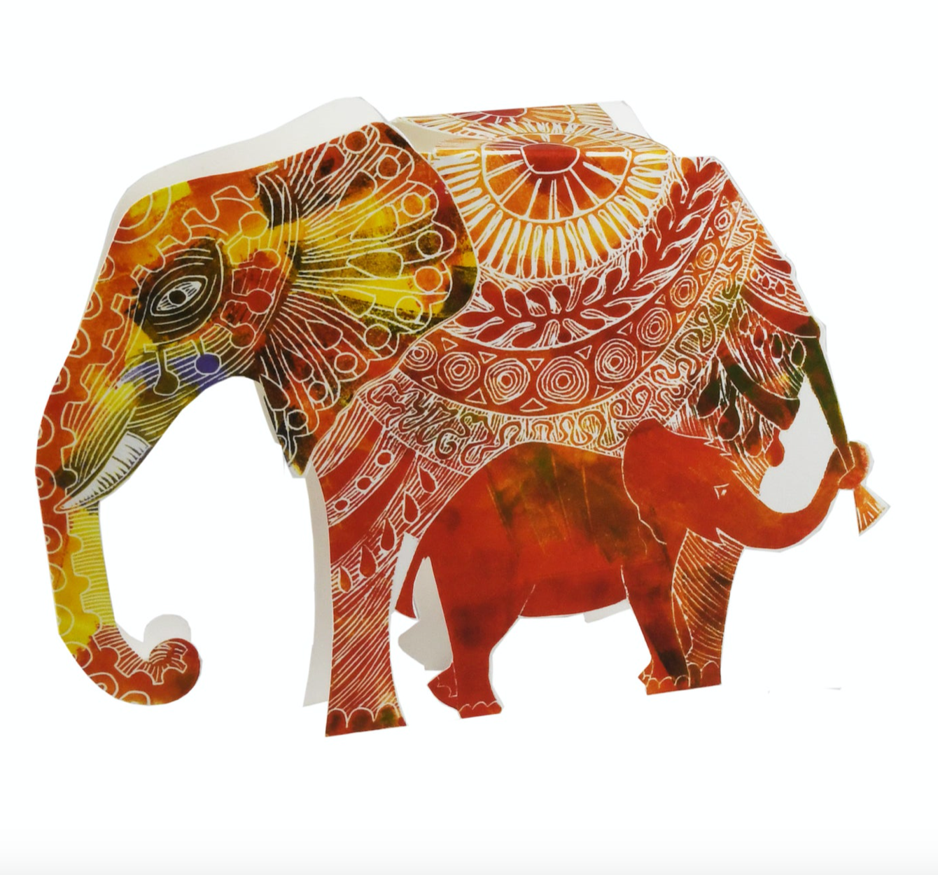 3D Elephant by Printmaker Judy Lumley