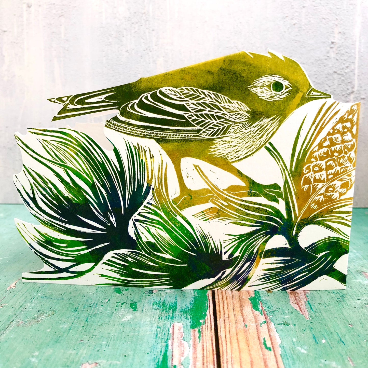 3D Gold Crest by Printmaker Judy Lumley
