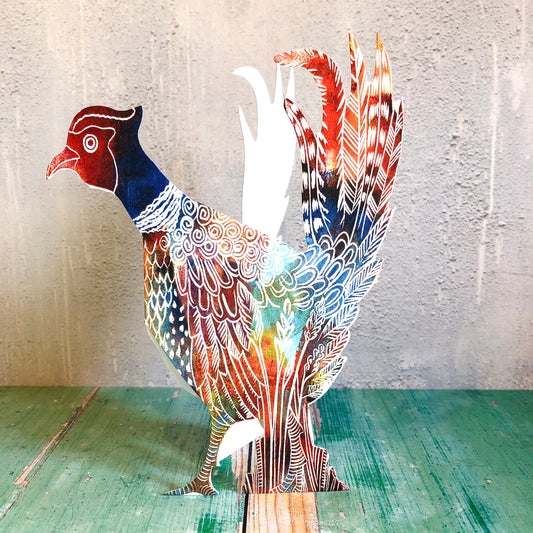 3D Pheasant by Printmaker Judy Lumley