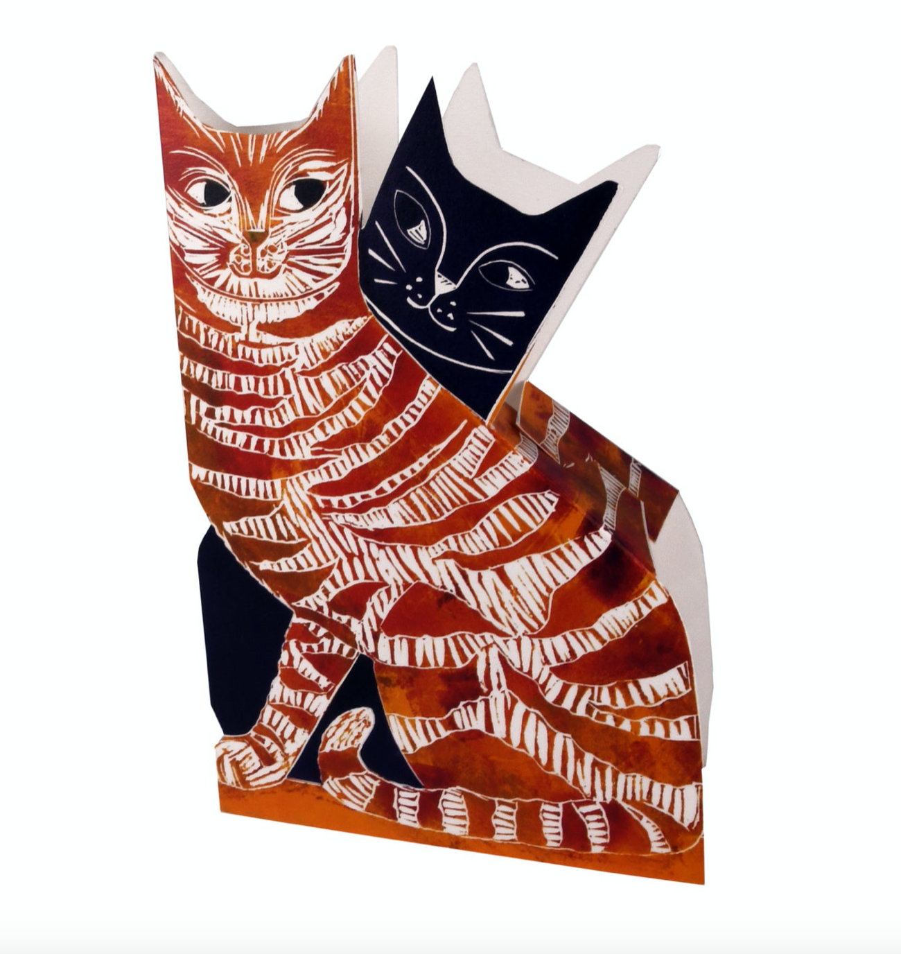 3D Love Cats by Printmaker Judy Lumley