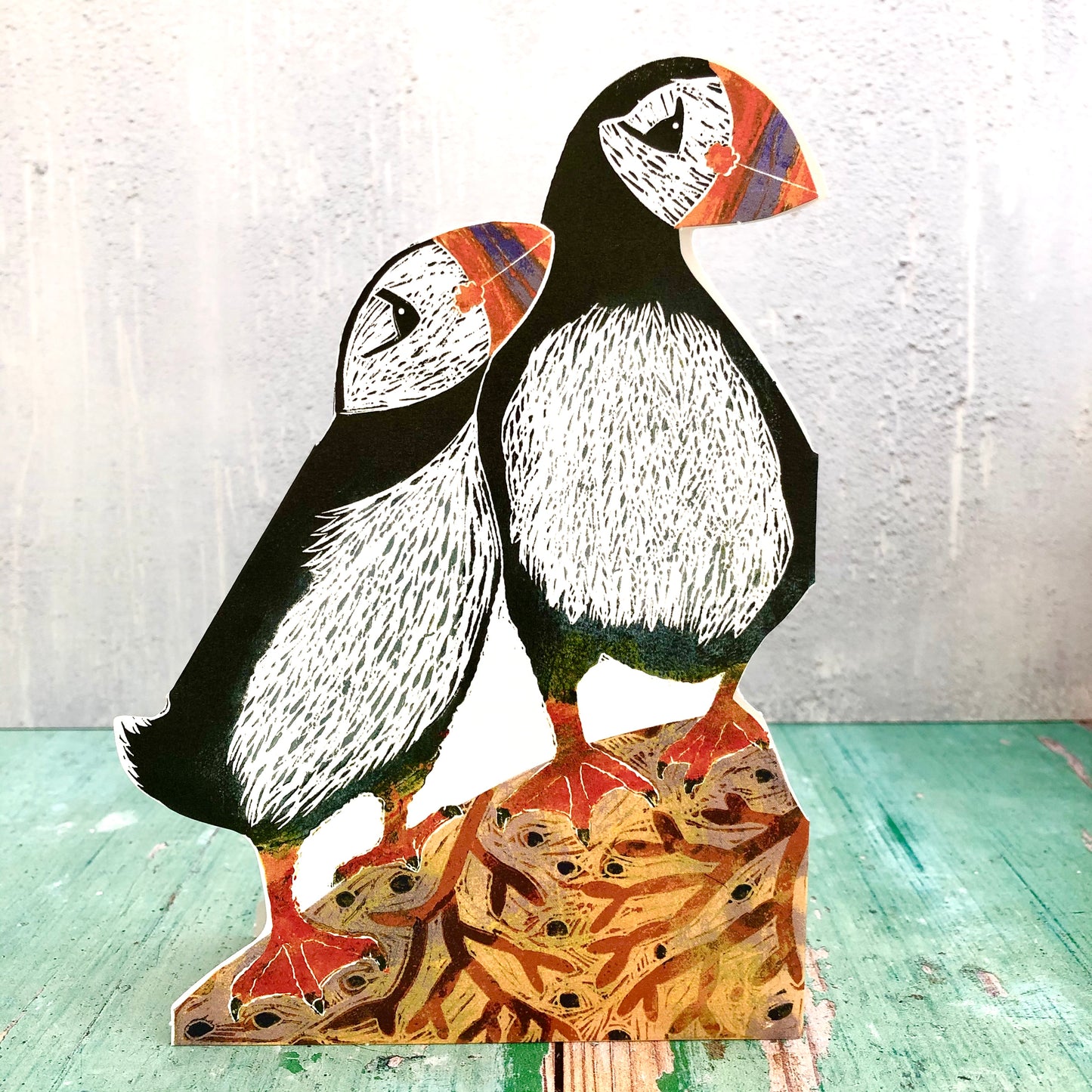 3D Puffin by Printmaker Judy Lumley