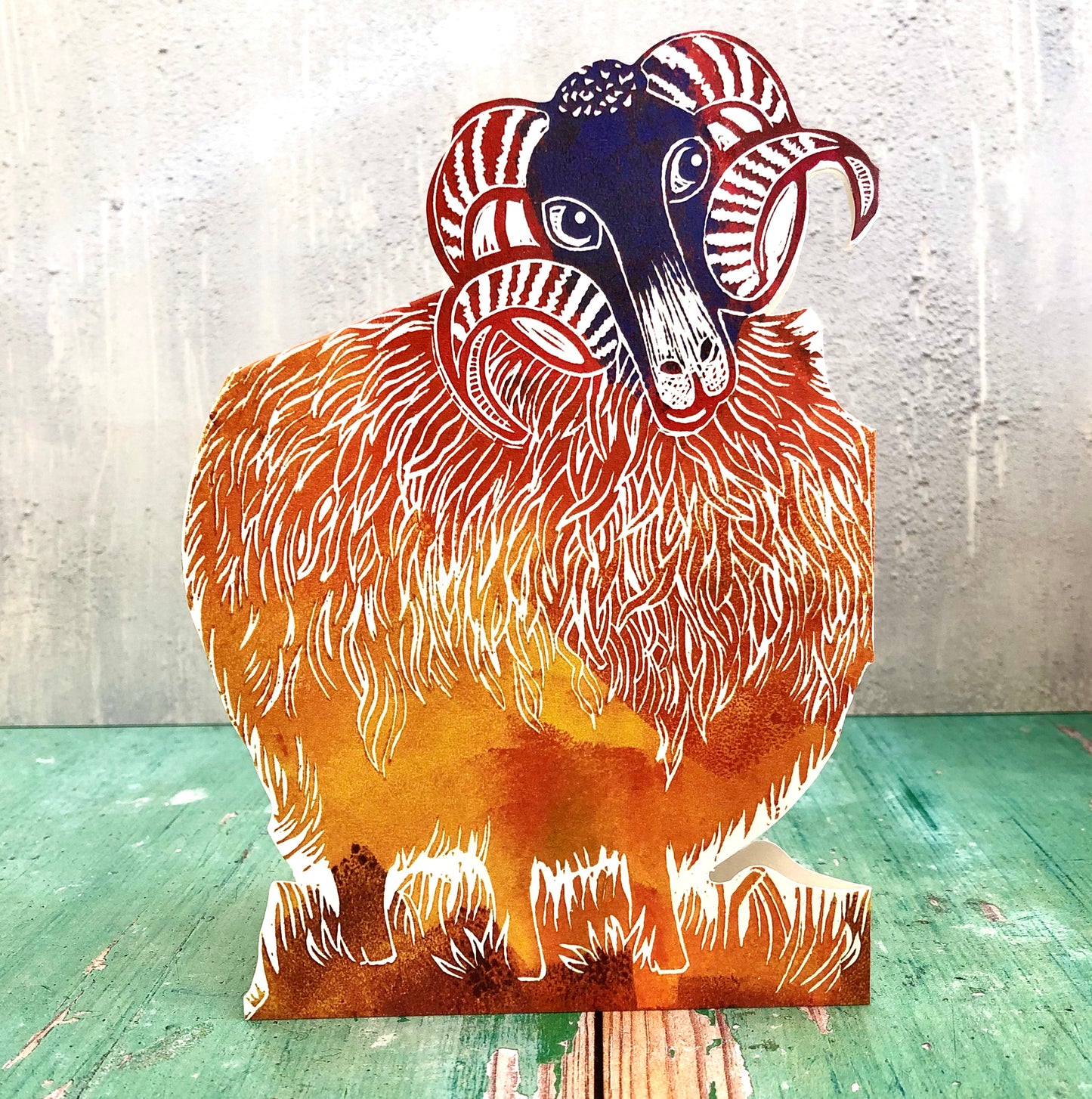 3D Ram by Printmaker Judy Lumley