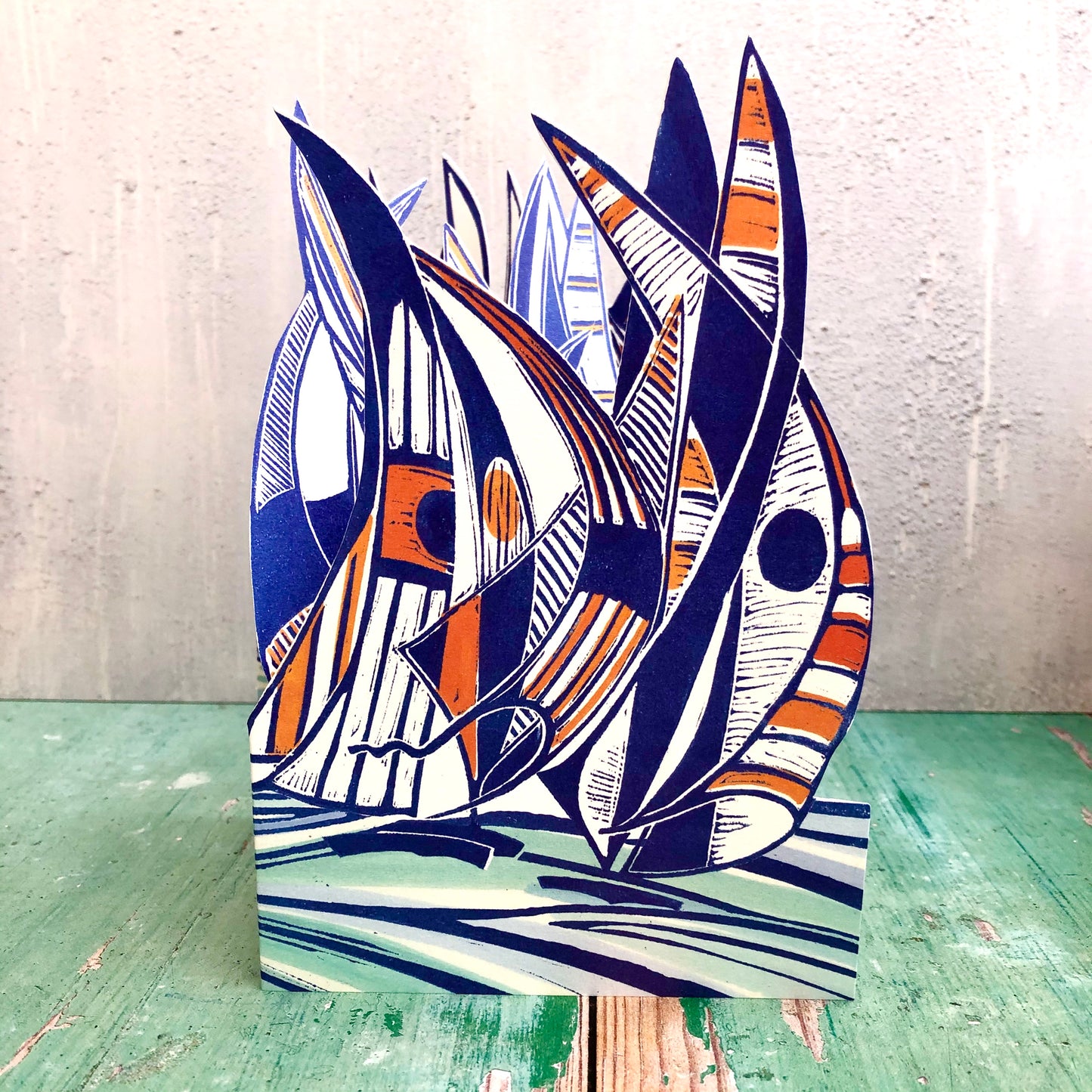 3D Regatta by Printmaker Judy Lumley