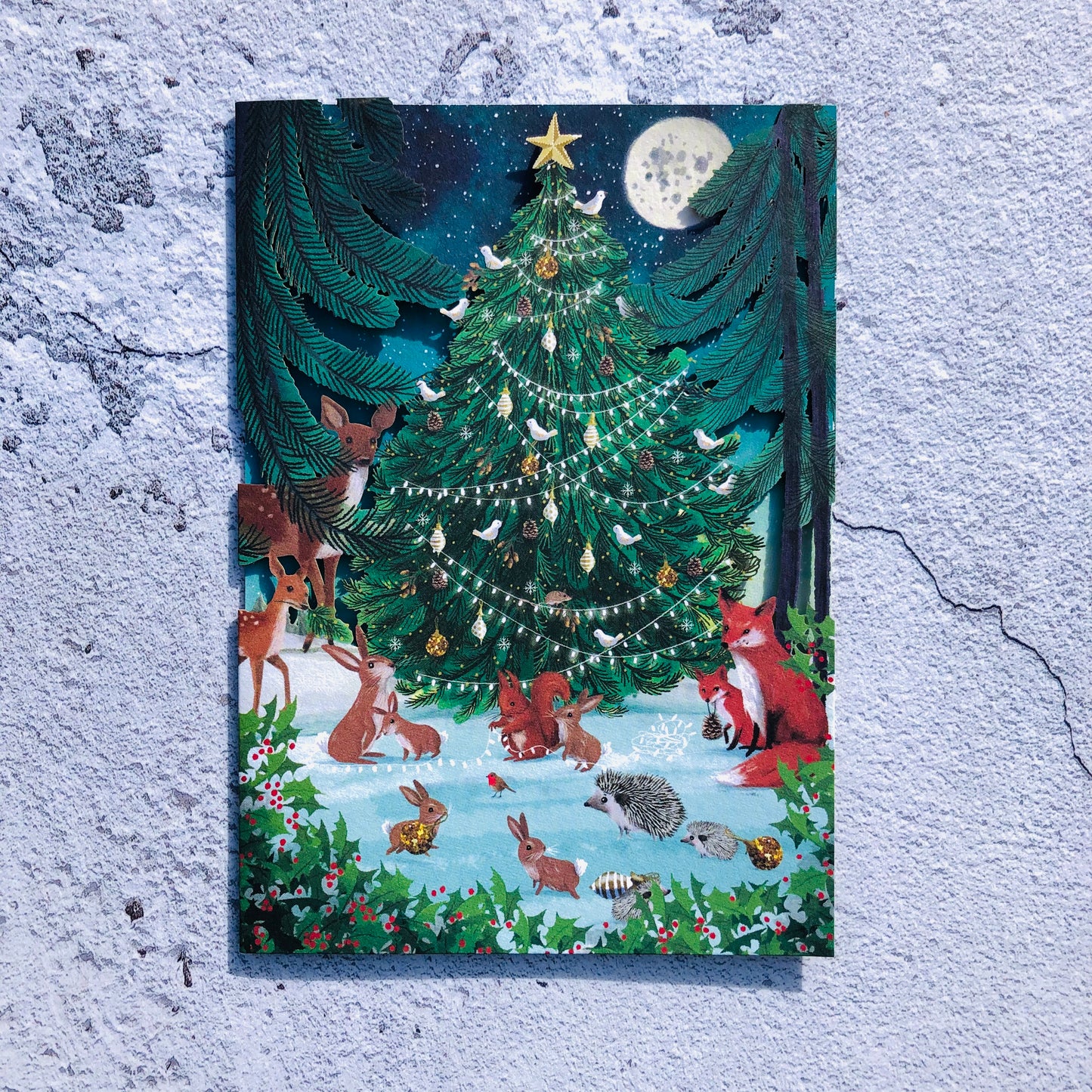 Let it Snow Lasercut Christmas Card by Jane Newland GCX957