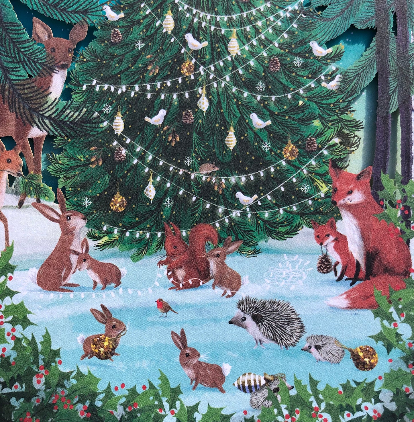 Let it Snow Lasercut Christmas Card by Jane Newland GCX957