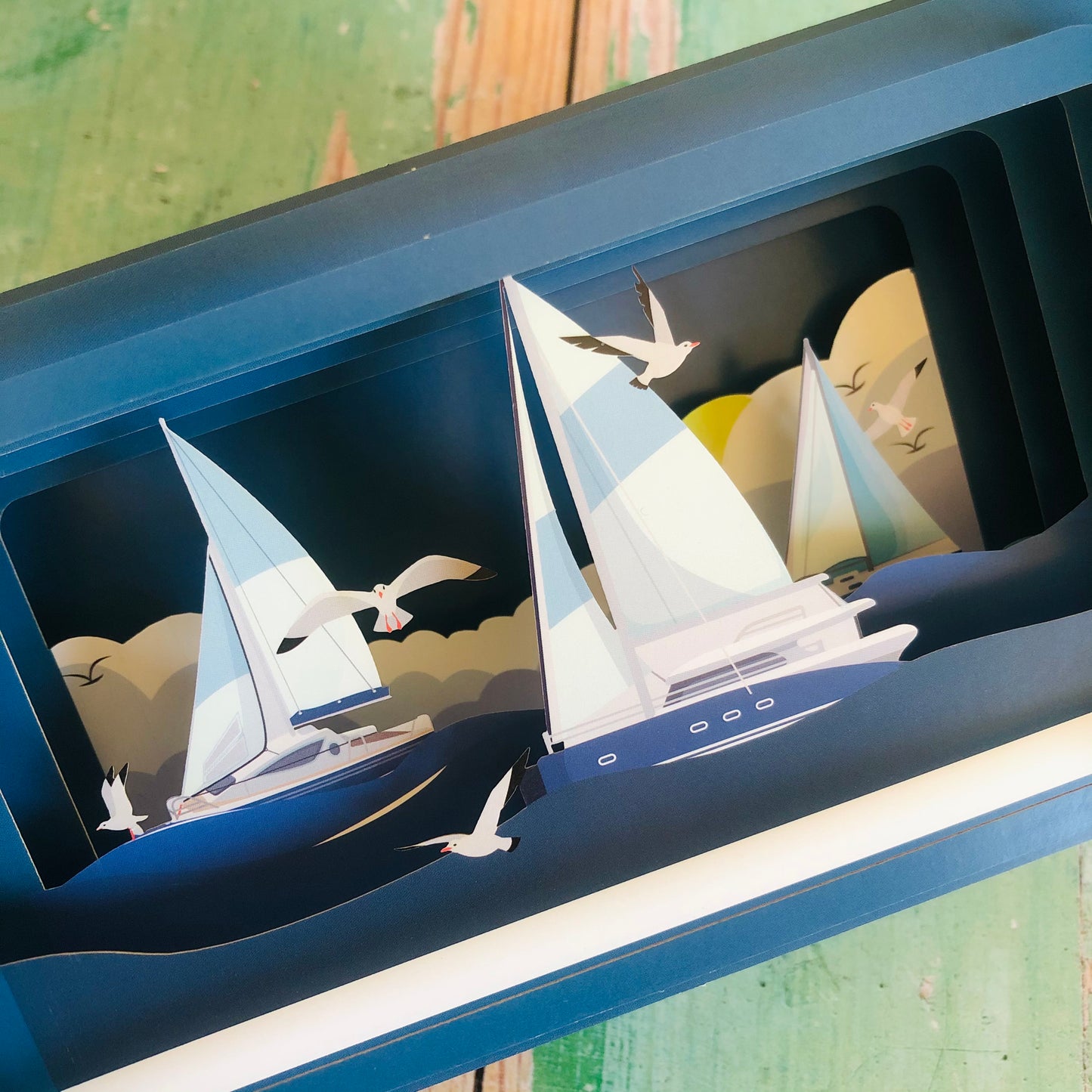 Message in a Bottle 3D Card - Sailing MIB120